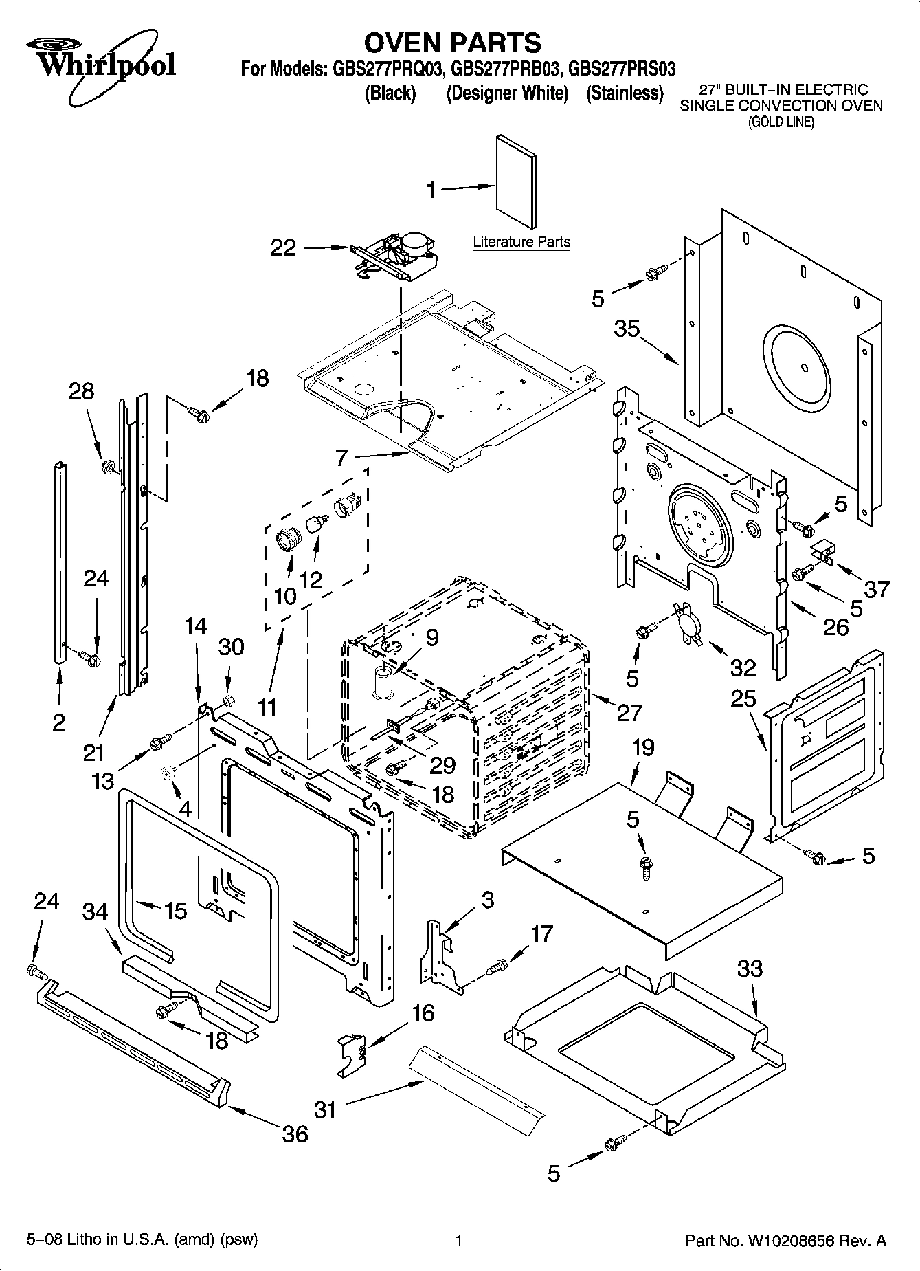01 - OVEN PARTS