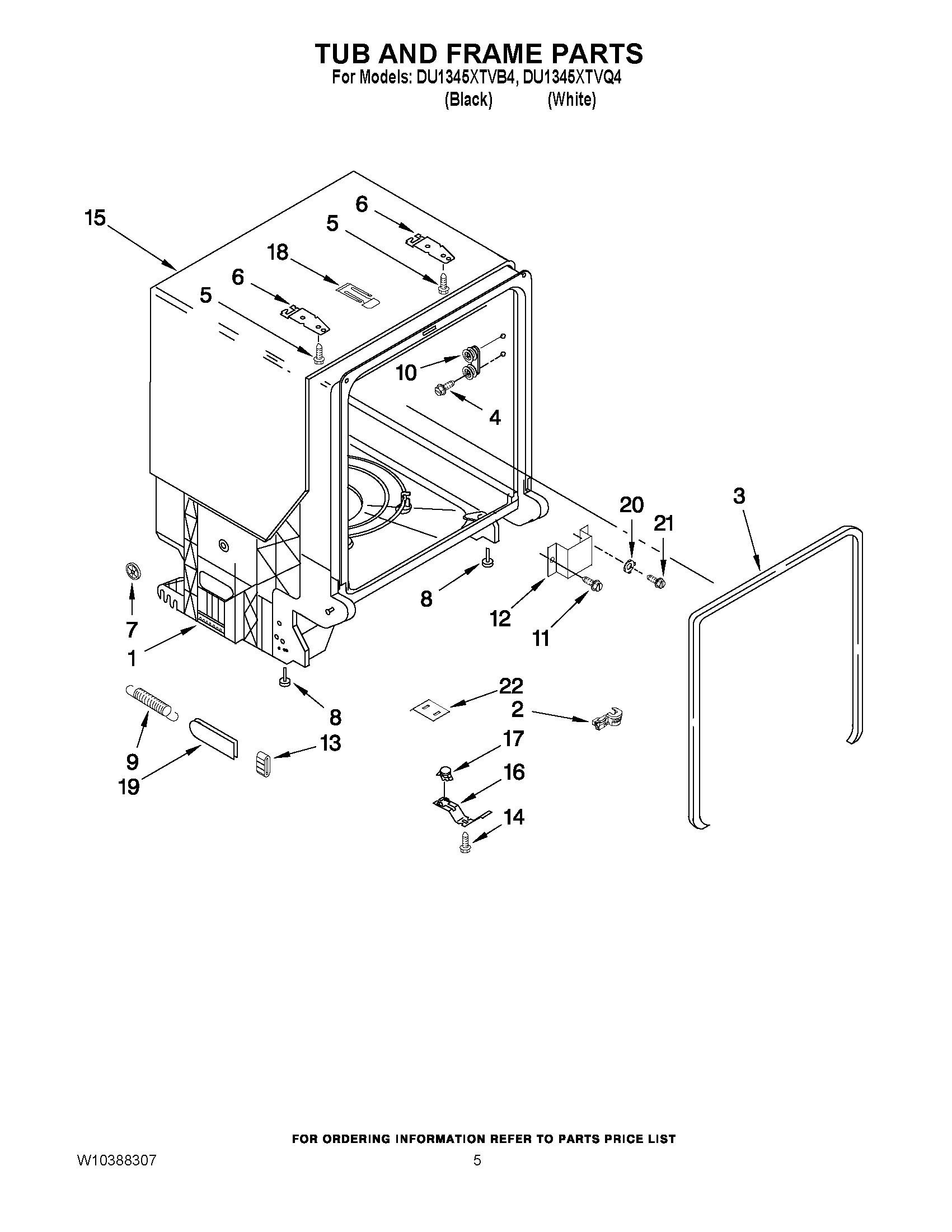 05 - TUB AND FRAME PARTS
