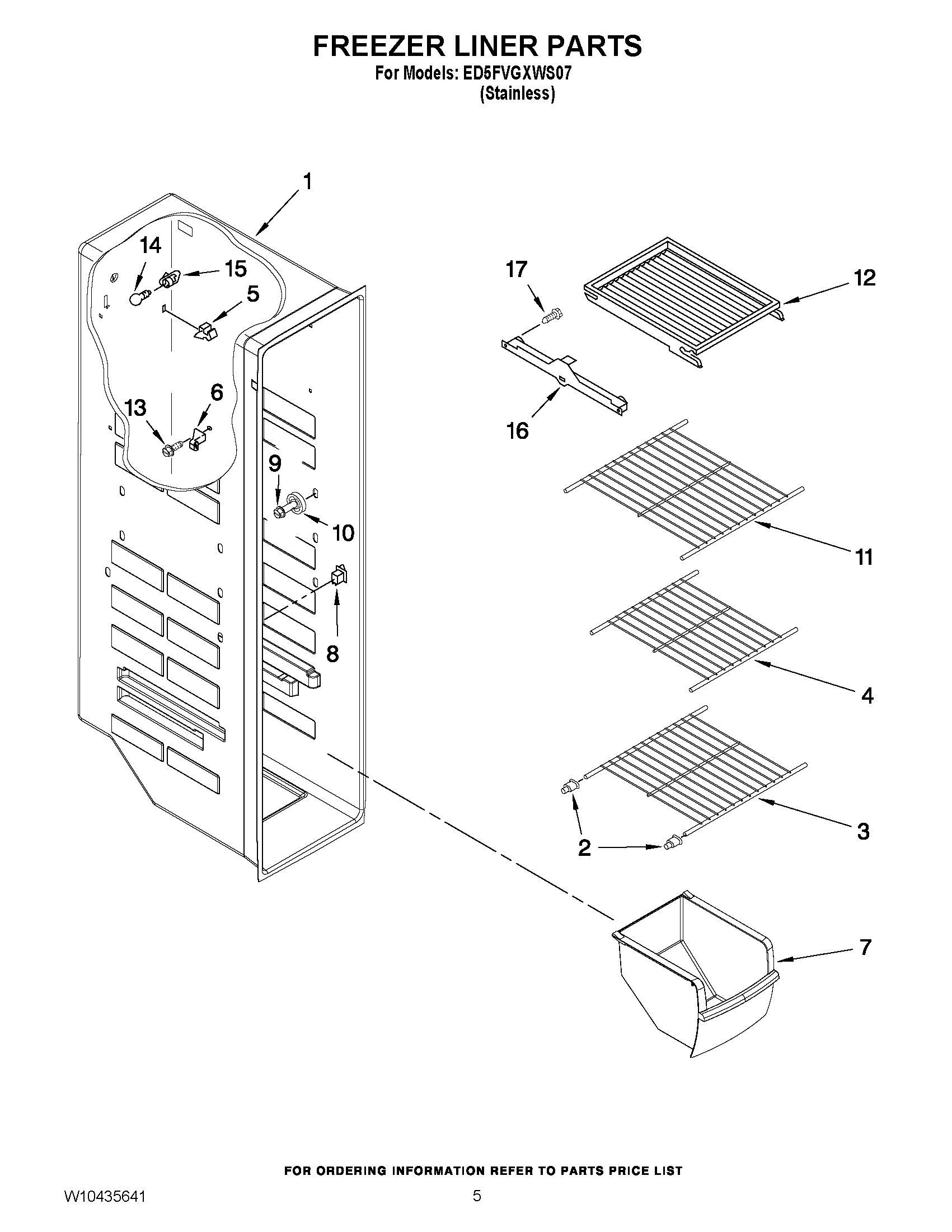 04 - FREEZER LINER PARTS