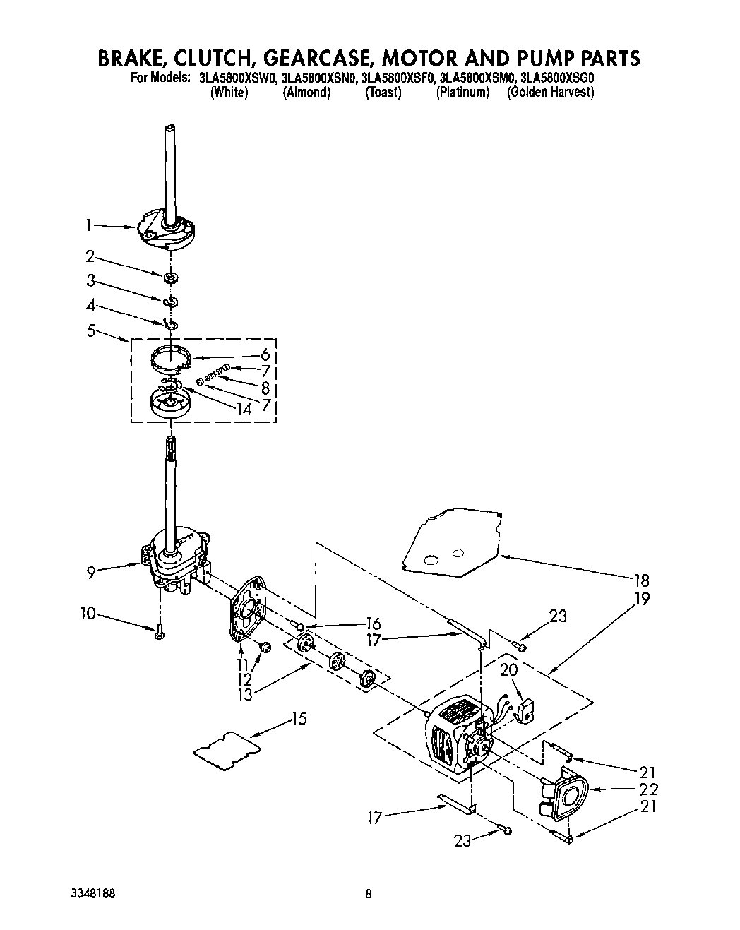 05 - BRAKE, CLUTCH, GEARCASE, MOTOR & PUMP