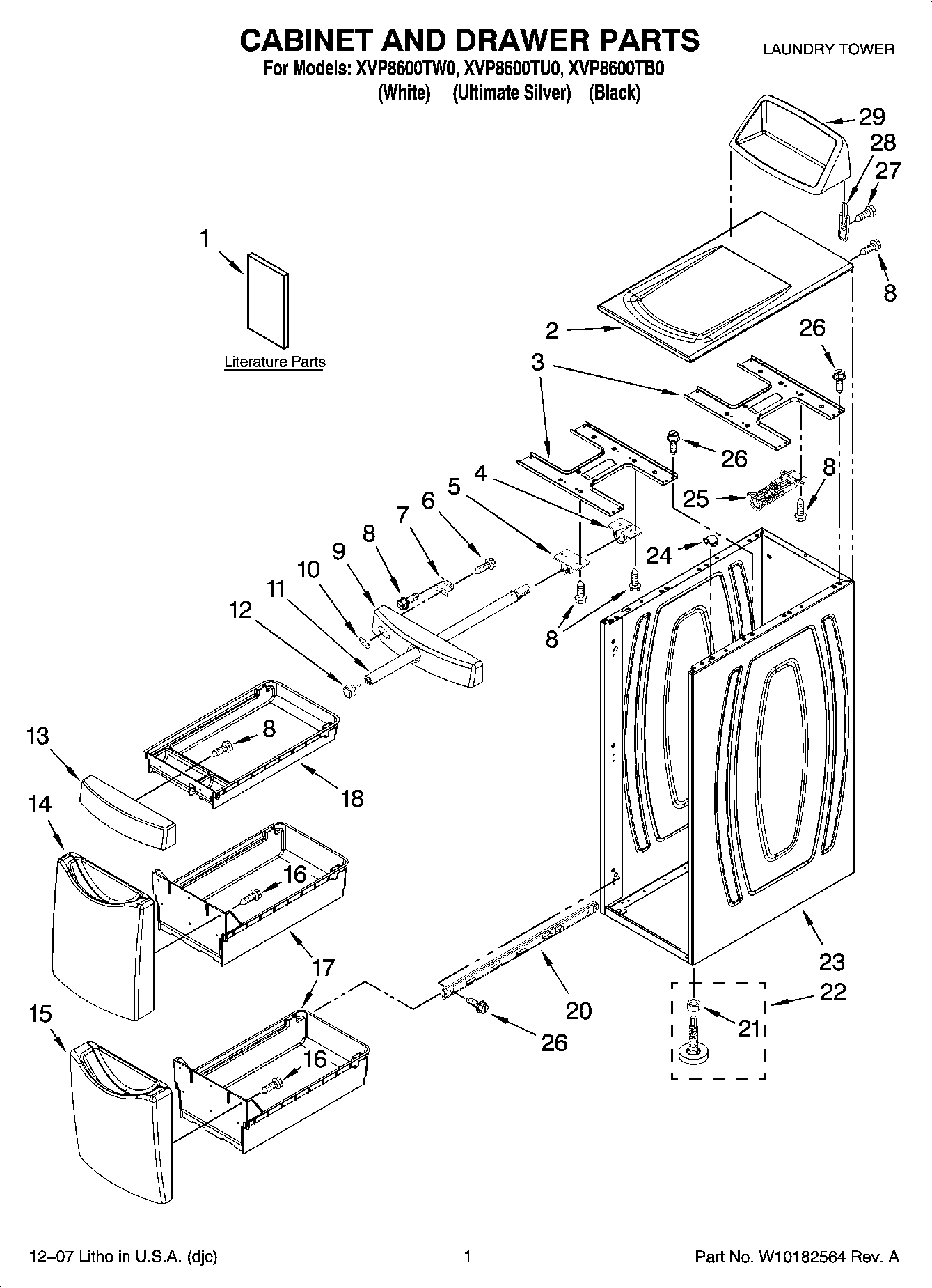 01 - CABINET AND DRAWER PARTS