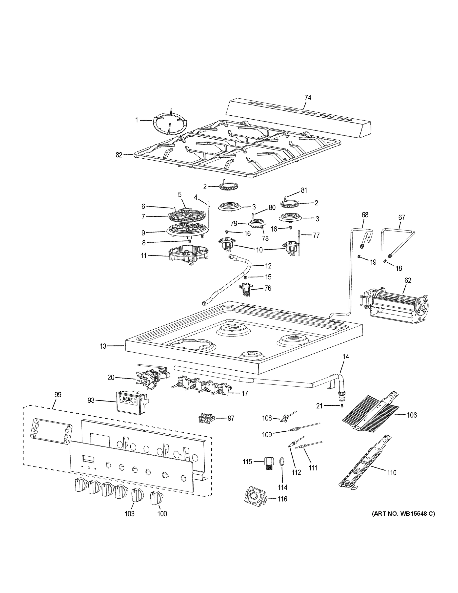 CONTROL PANEL & COOKTOP