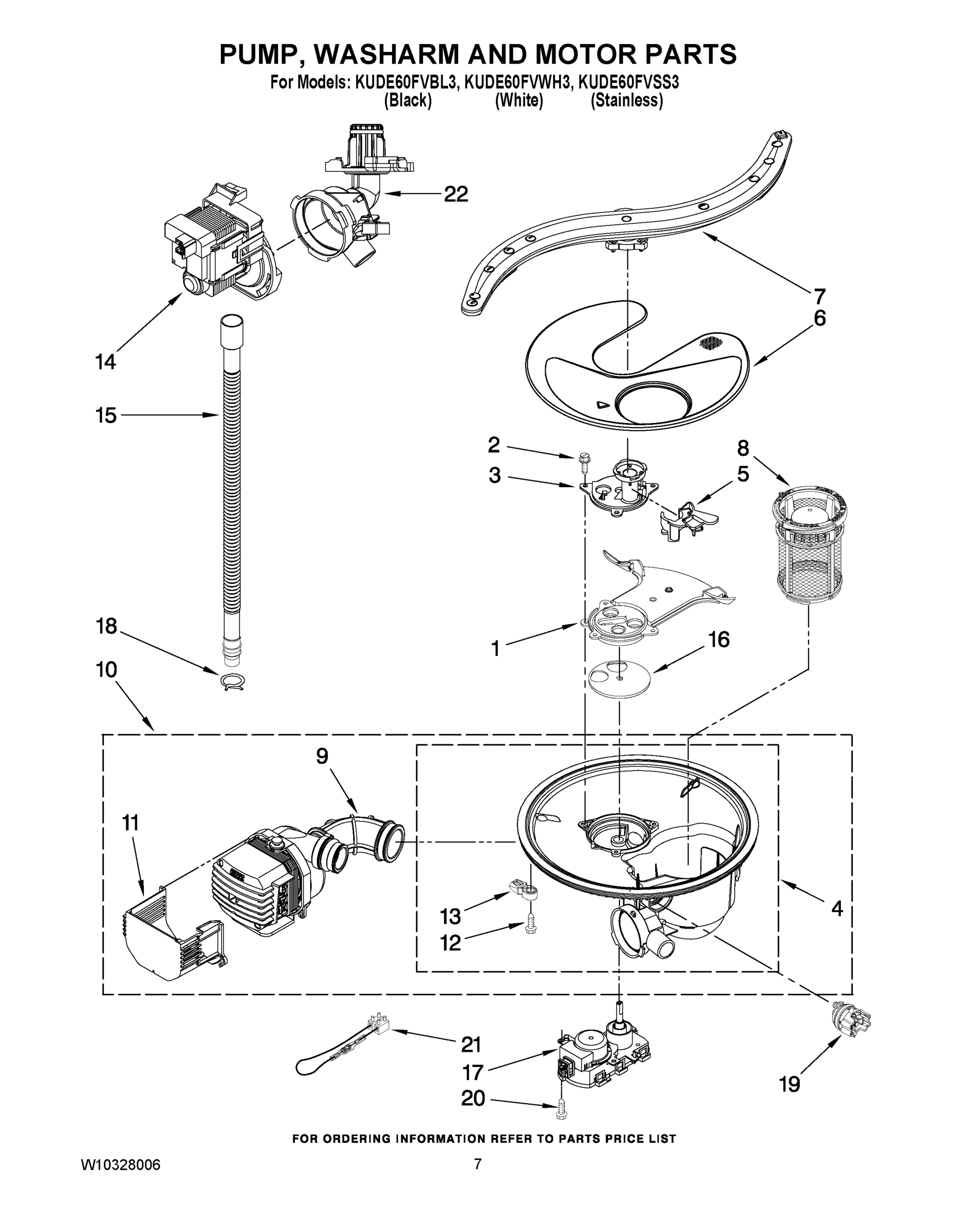 06 - PUMP, WASHARM AND MOTOR PARTS