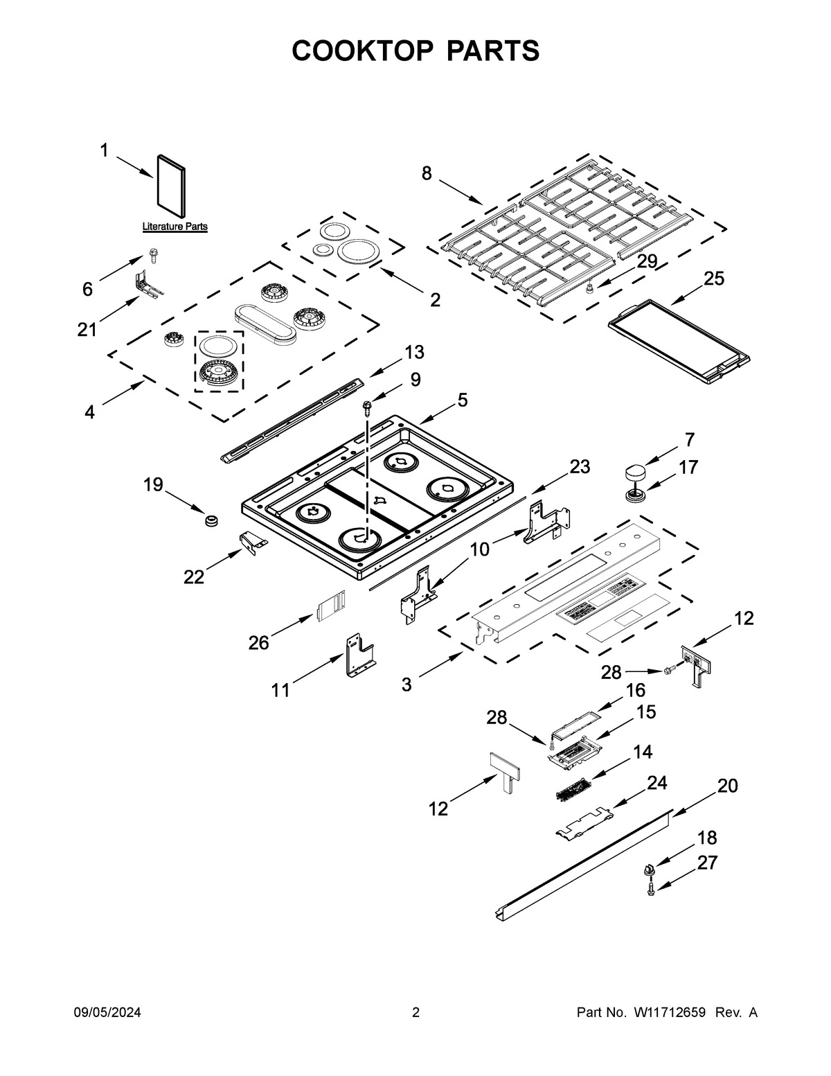 02 - COOKTOP PARTS