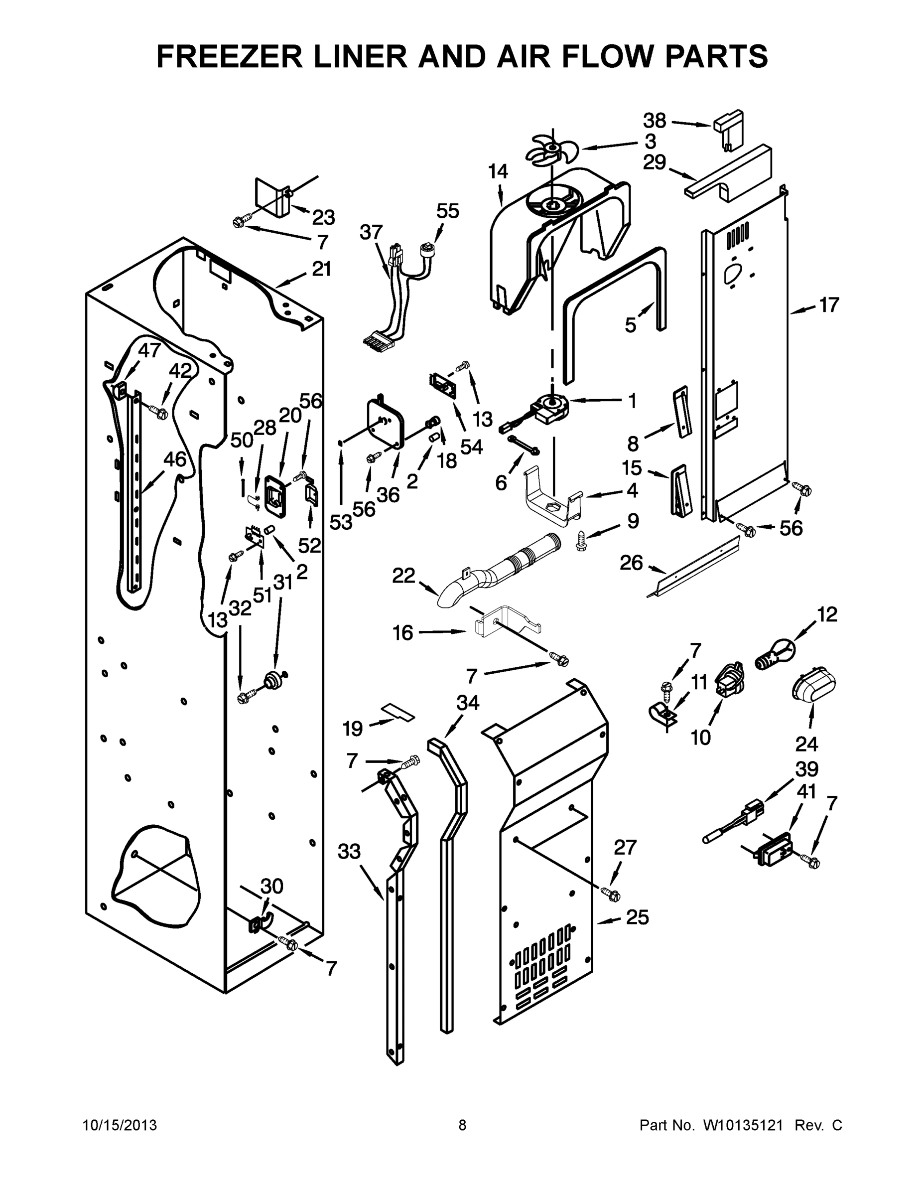 05 - FREEZER LINER AND AIR FLOW PARTS
