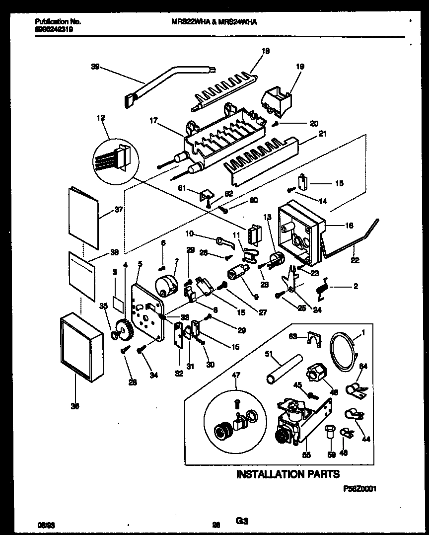 14 - ICE MAKER AND INSTALLATION PARTS