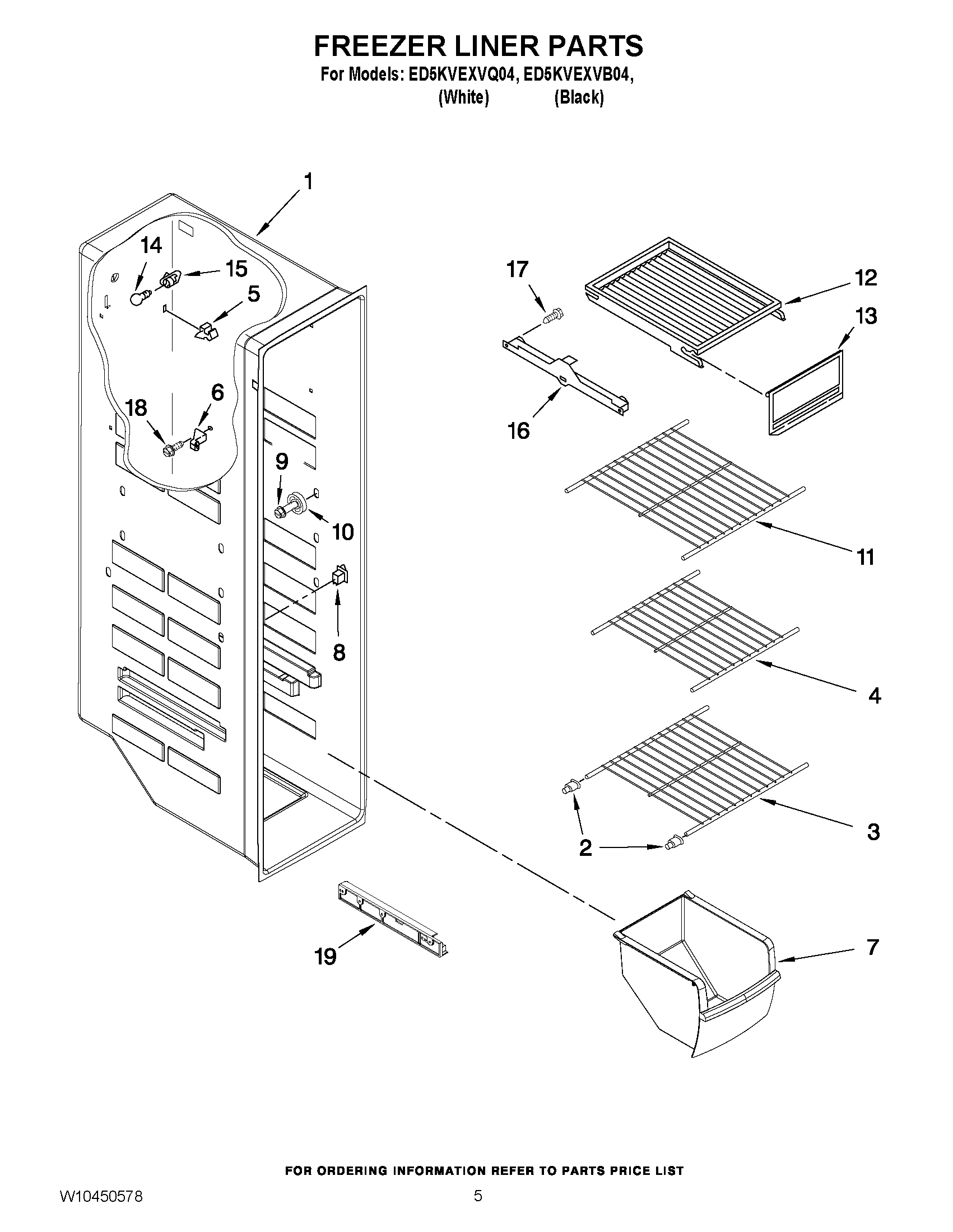 04 - FREEZER LINER PARTS