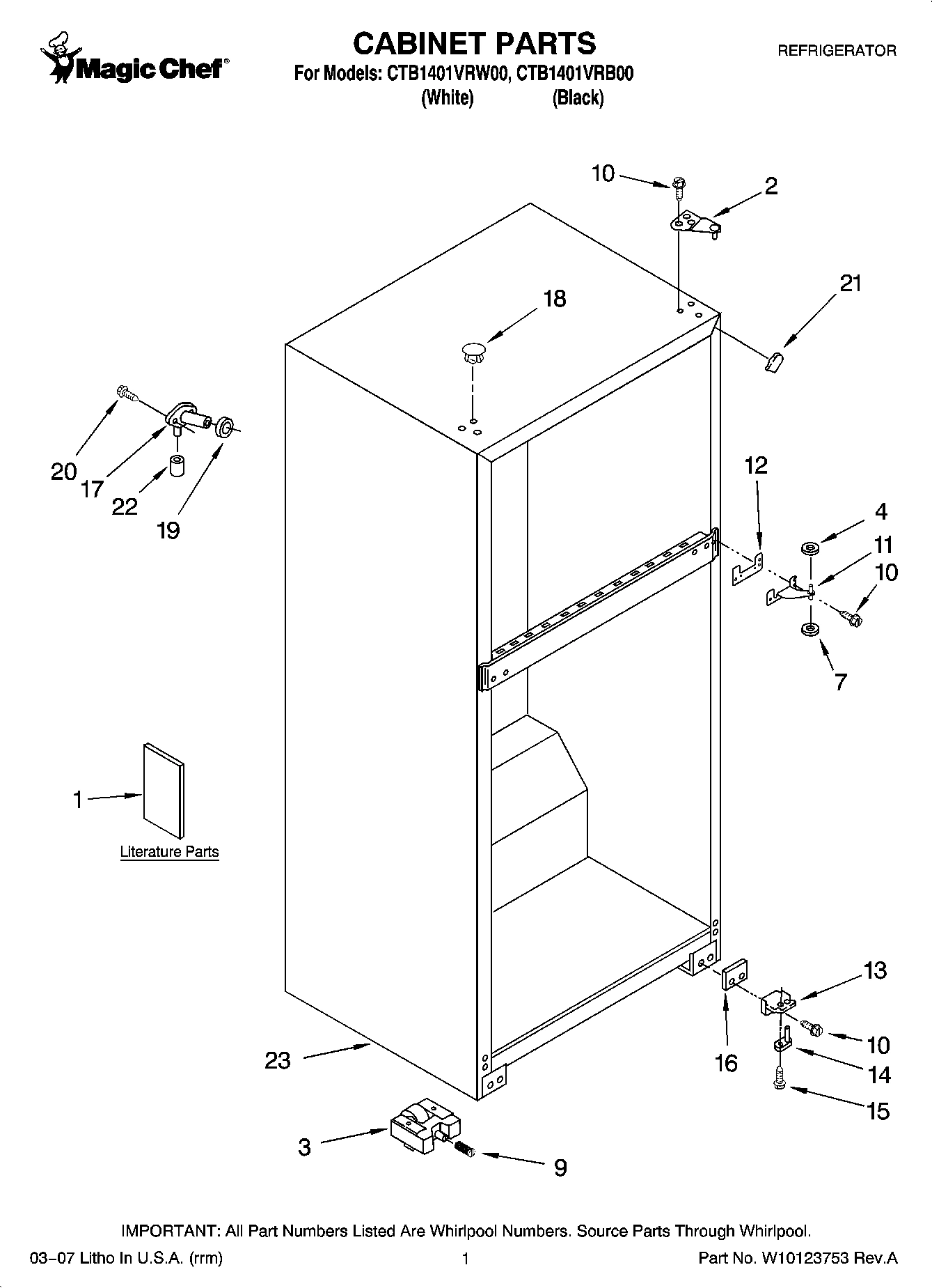 01 - CABINET PARTS