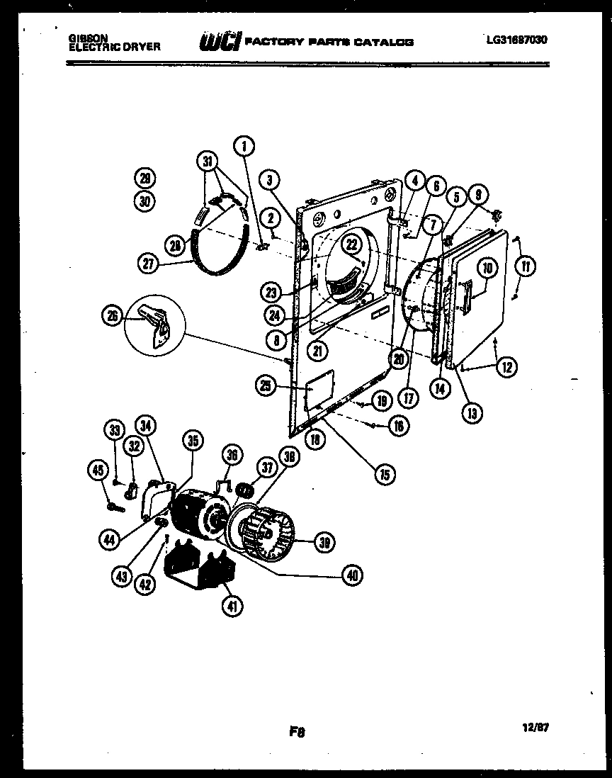 03 - CABINET FRONT, MOTOR AND BLOWER