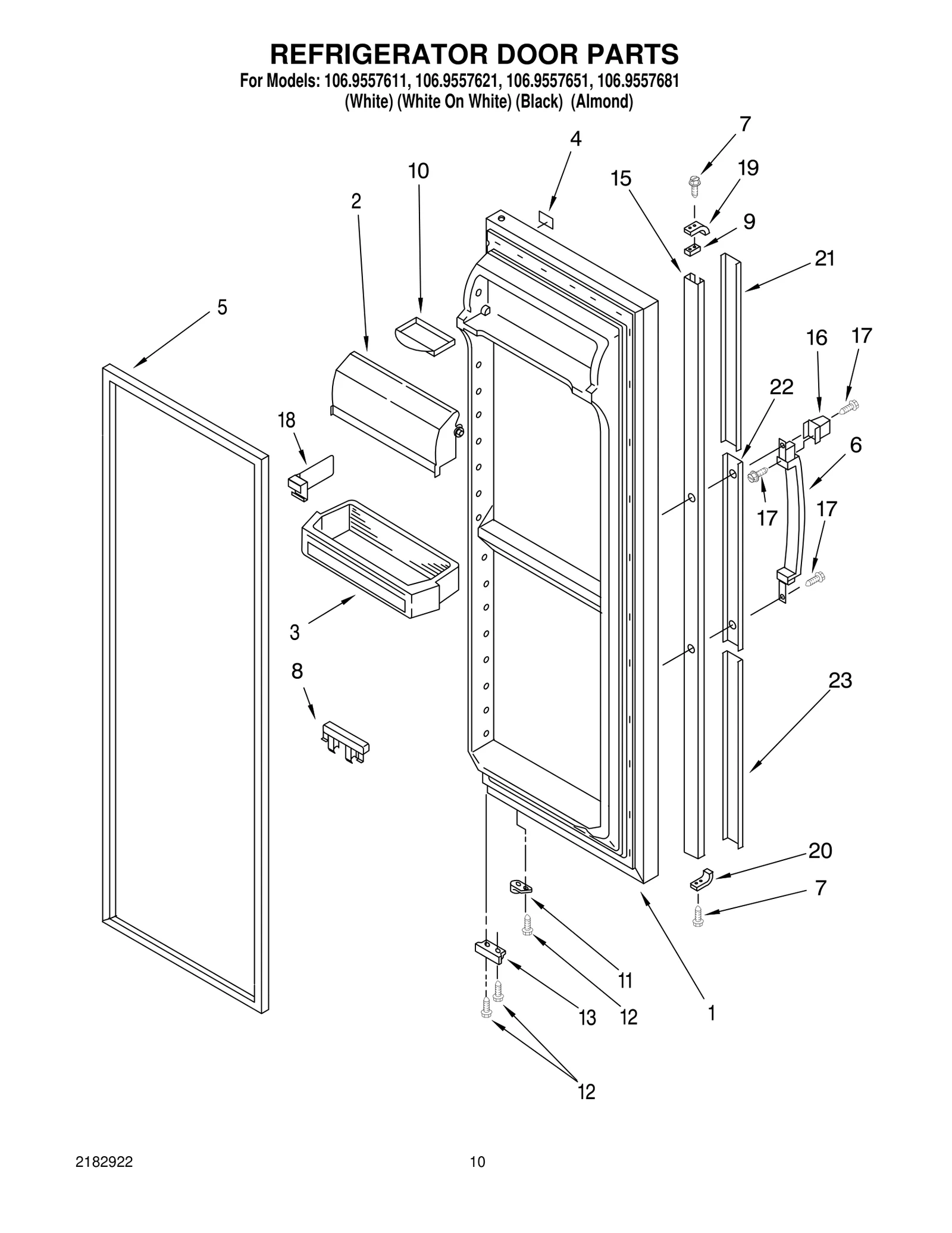 REFRIGERATOR DOOR PARTS