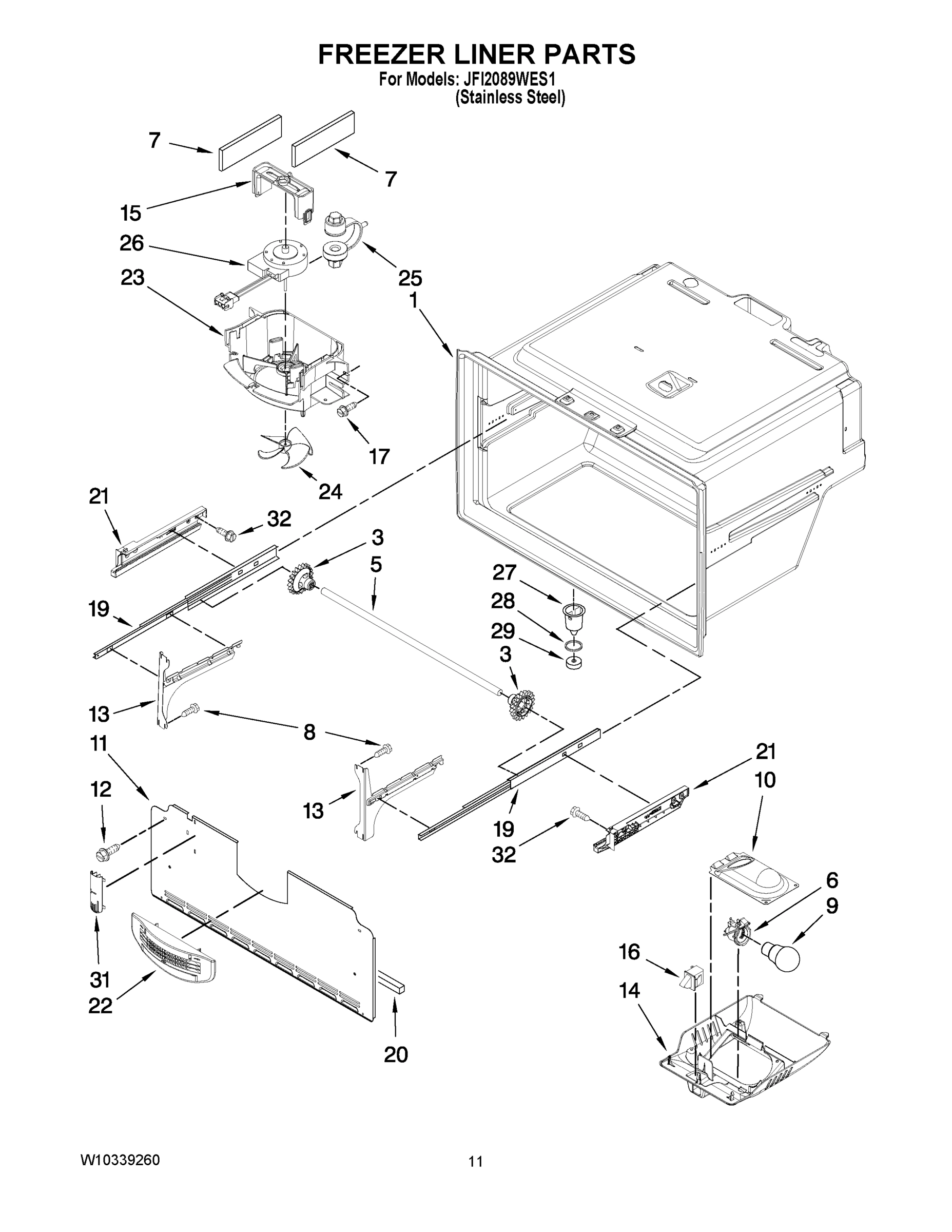 06 - FREEZER LINER PARTS
