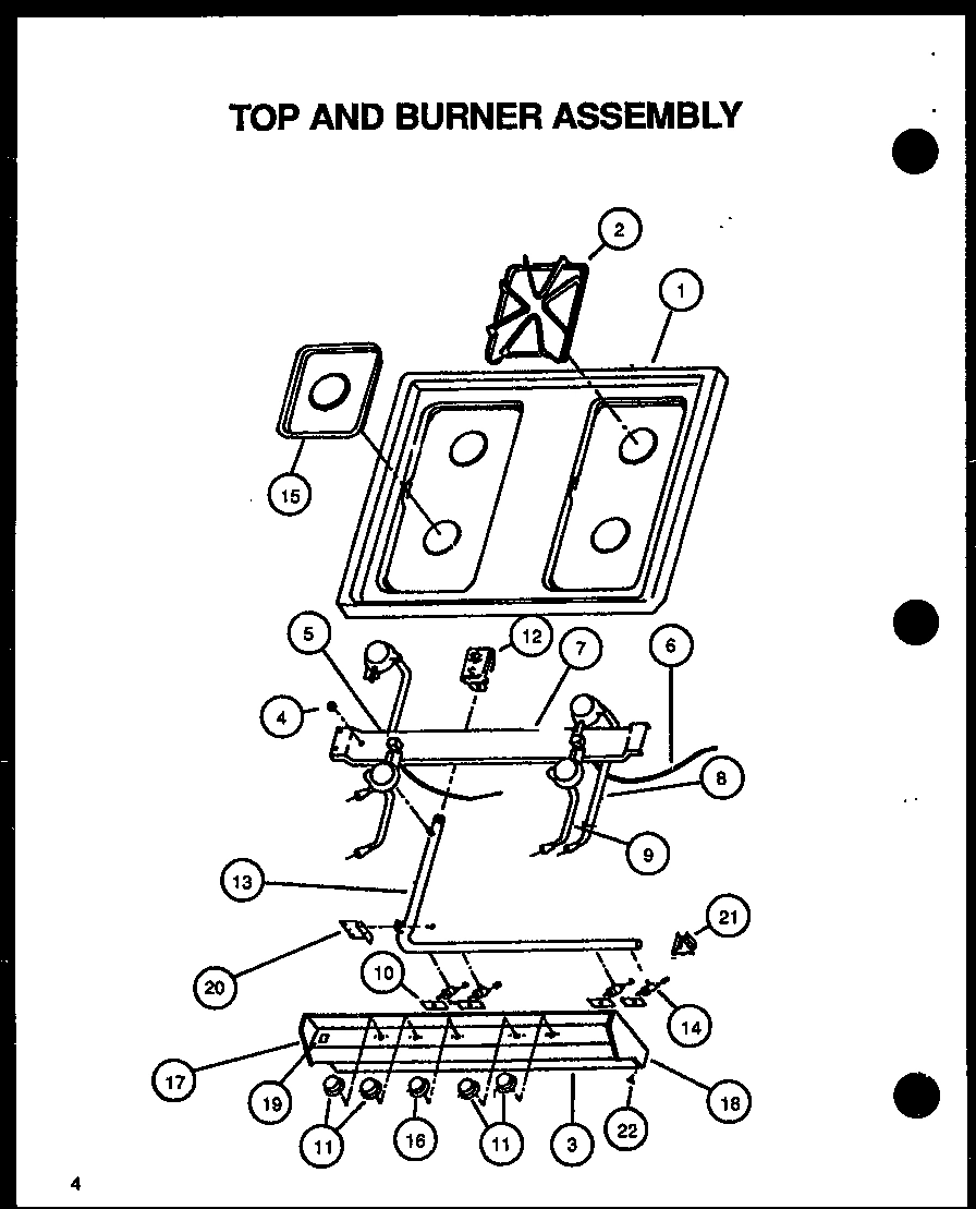06 - TOP AND BURNER ASSY