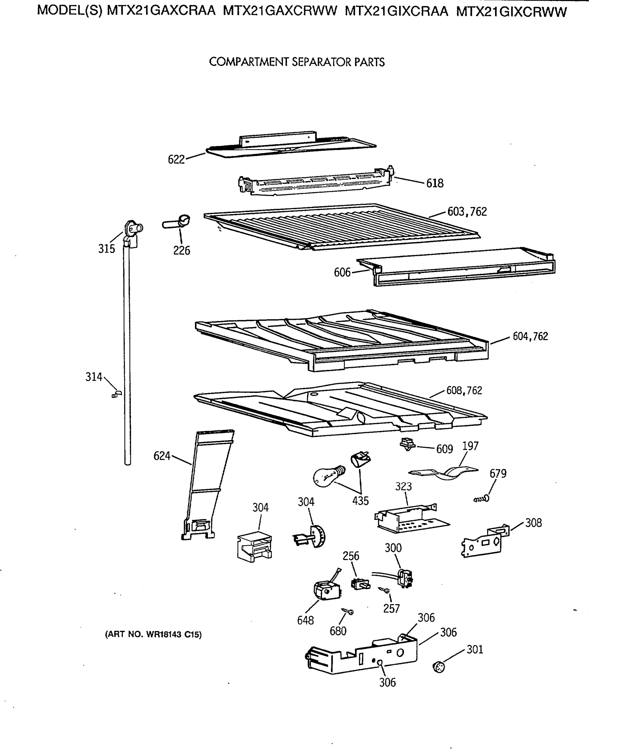 COMPARTMENT SEPARATOR PARTS