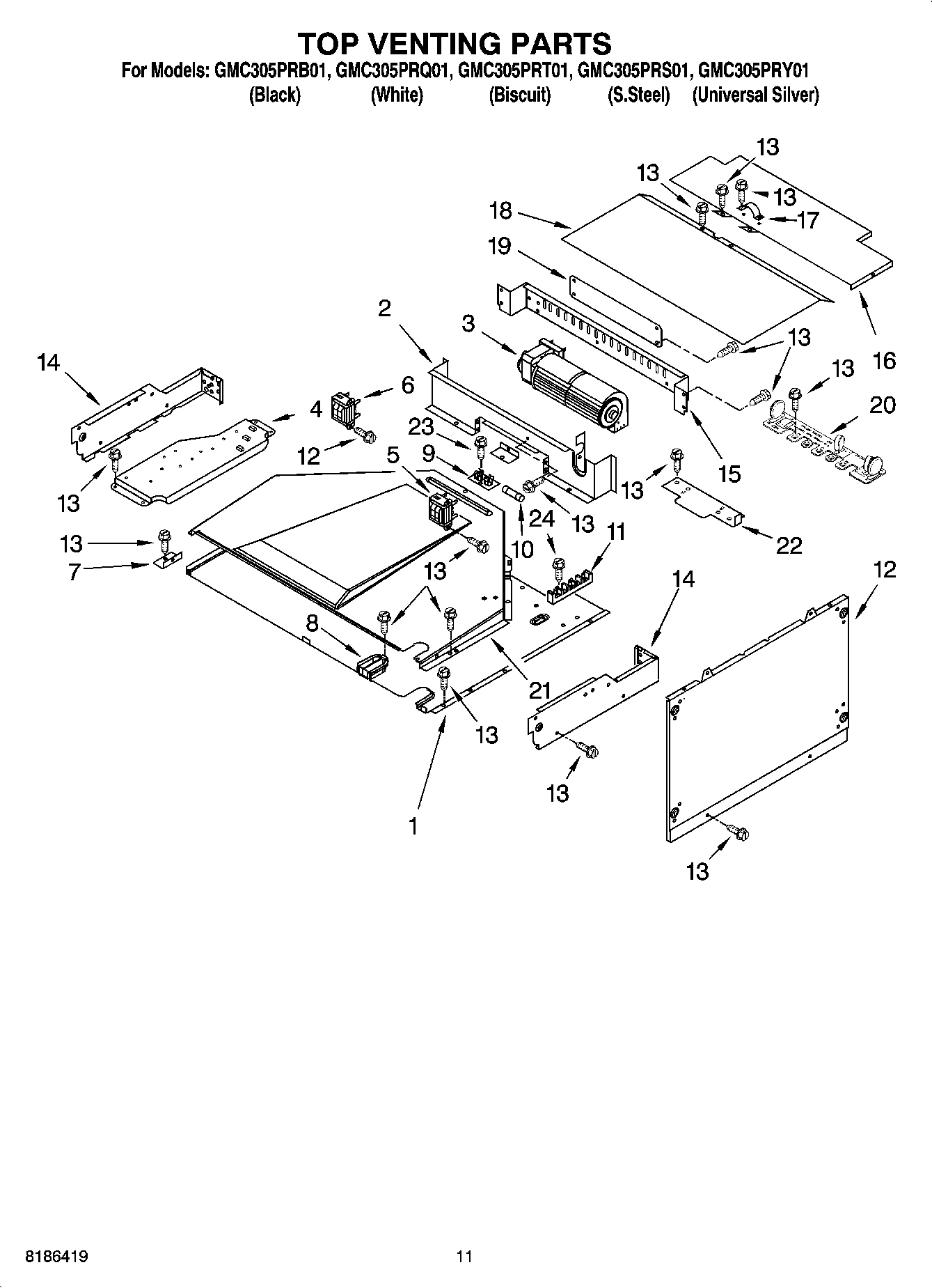 09 - TOP VENTING PARTS, OPTIONAL PARTS