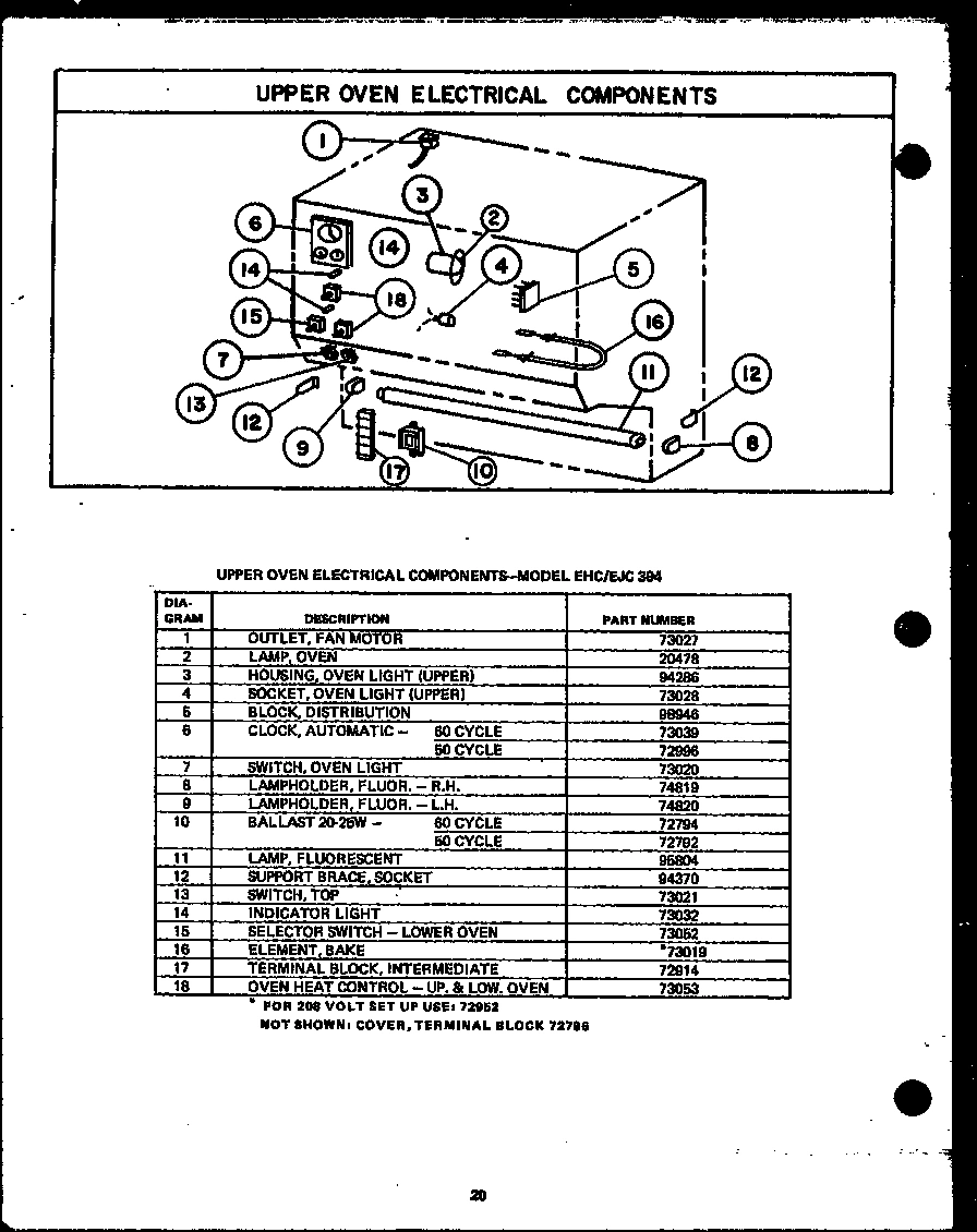07 - UPPER OVEN ELECTRICAL COMPONENTS