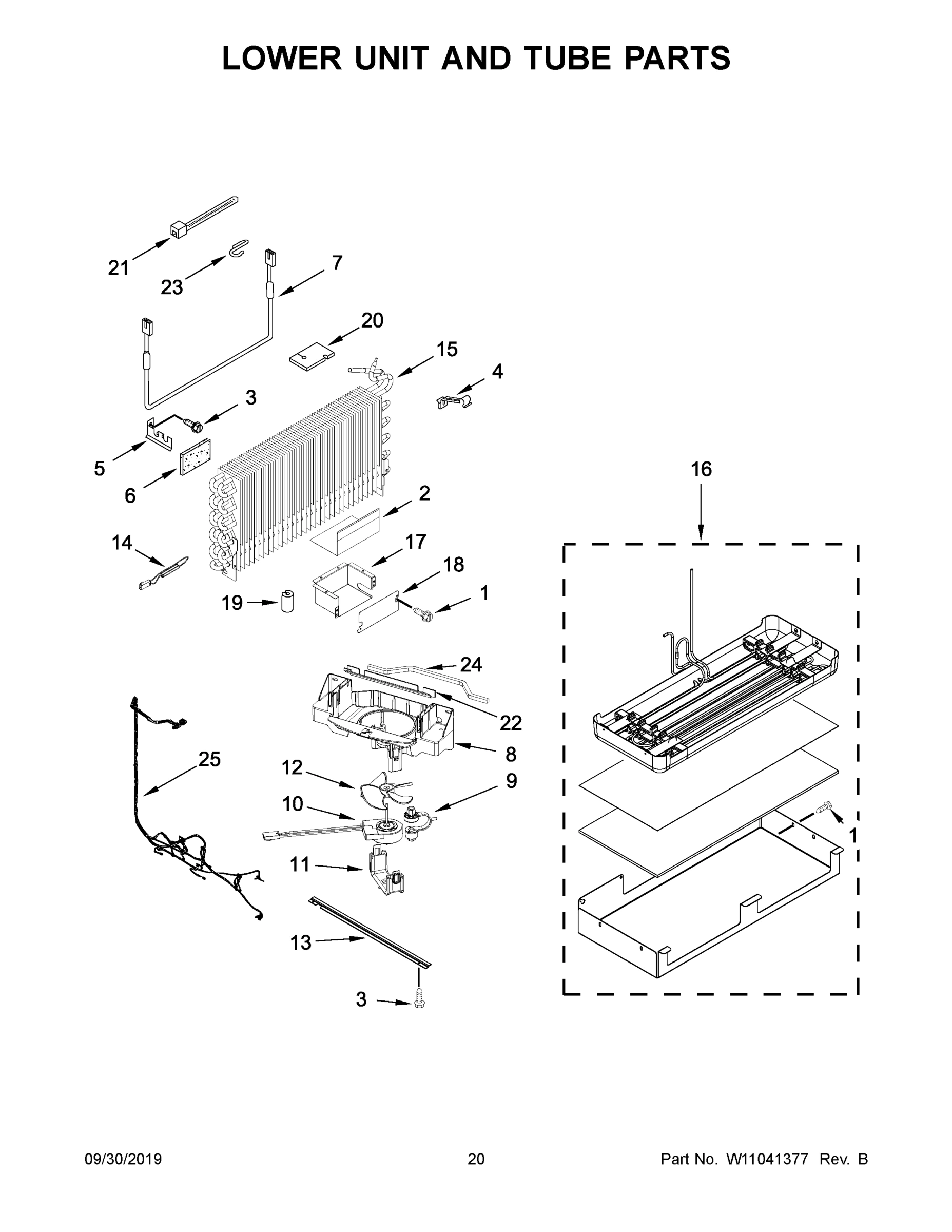 11 - LOWER UNIT AND TUBE PARTS