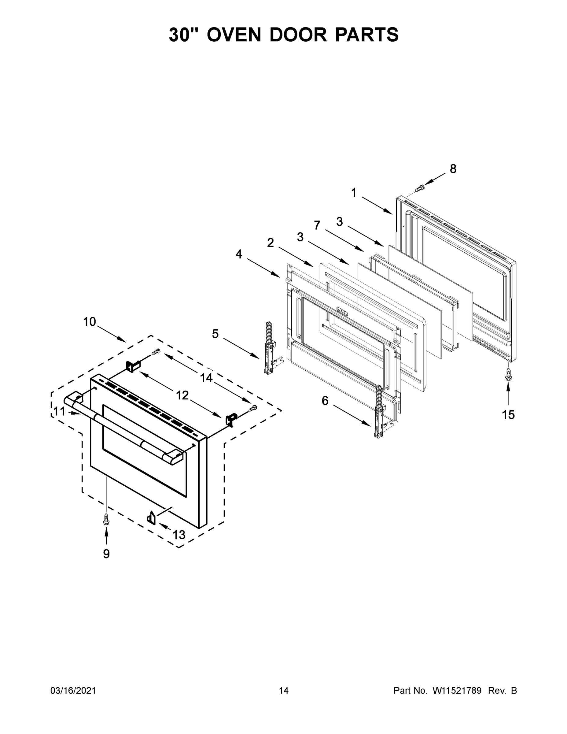 08 - 30" OVEN DOOR PARTS