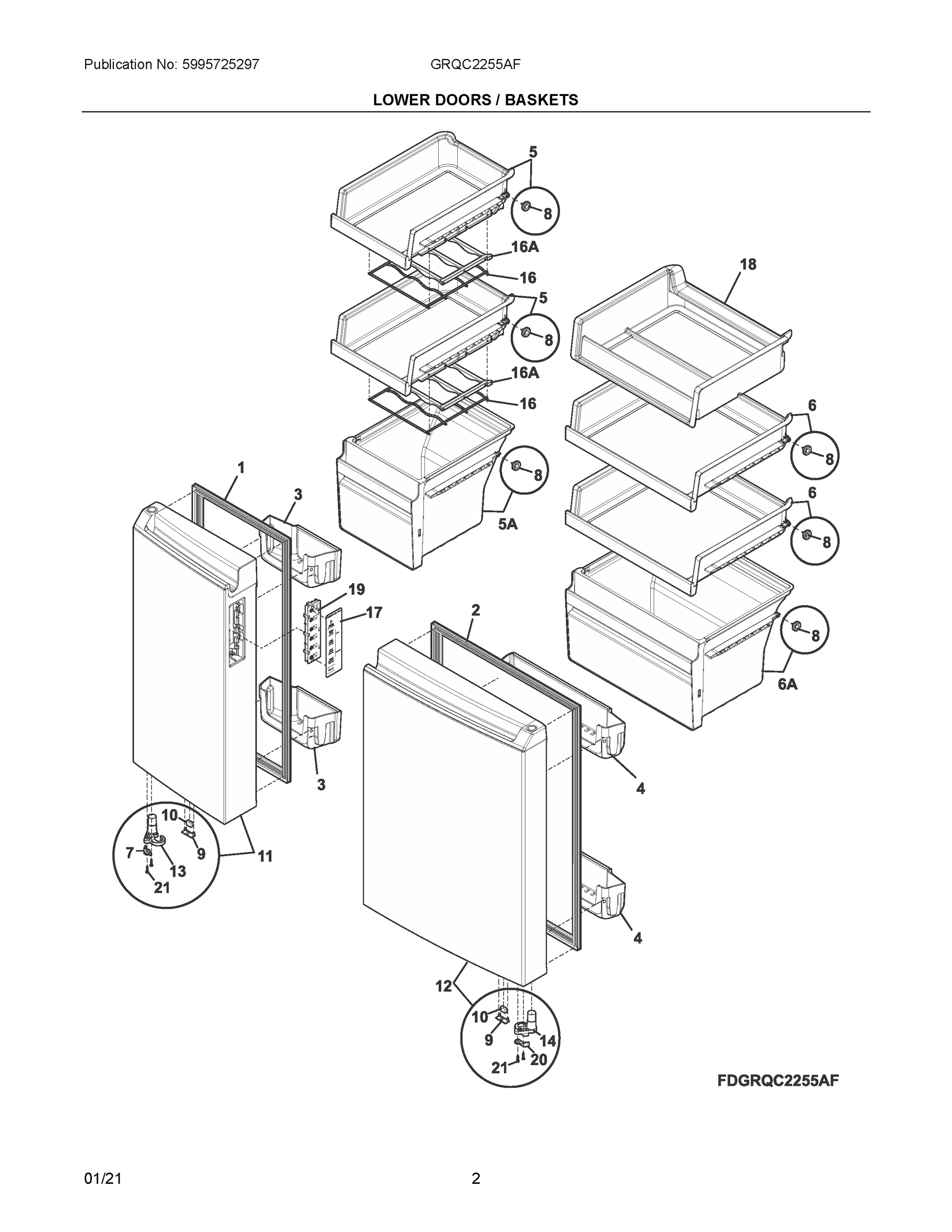 02 - LOWER DOORS / BASKETS