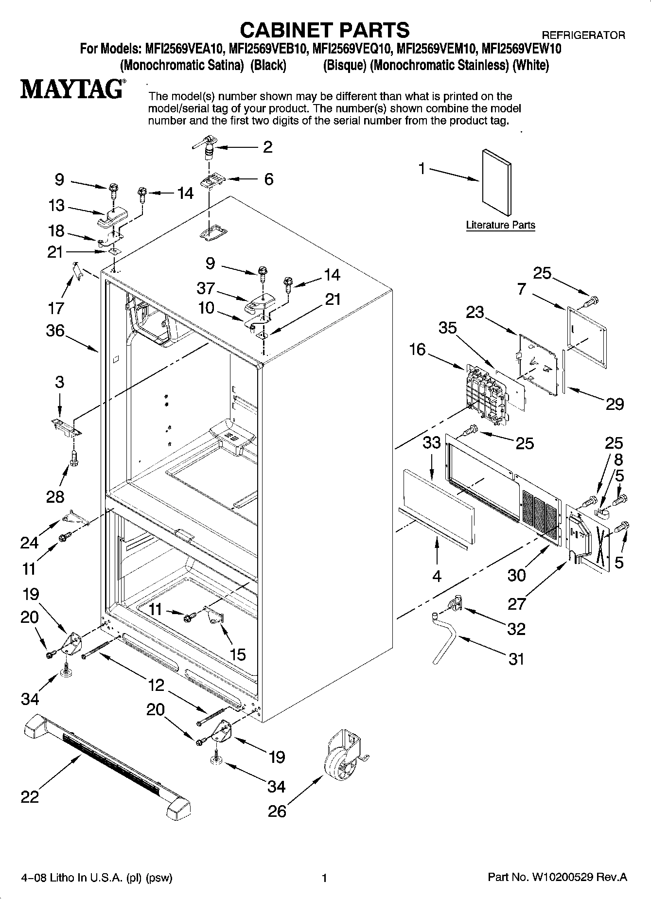 01 - CABINET PARTS