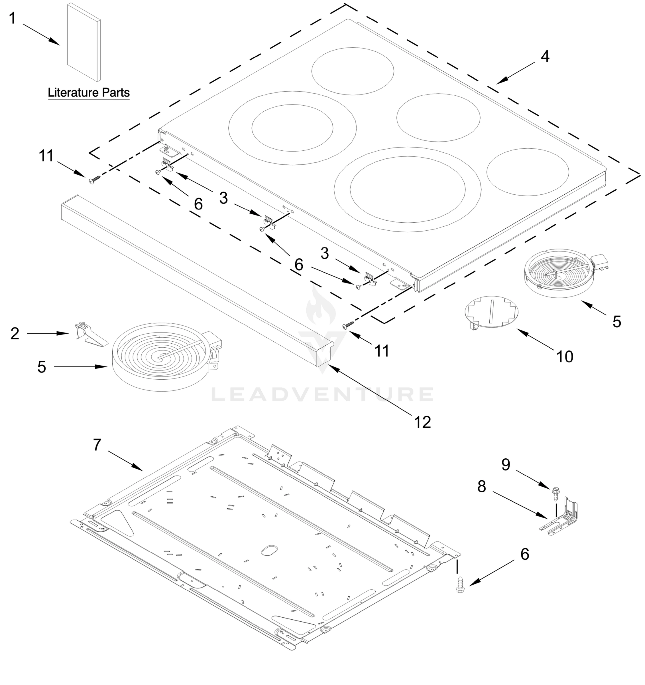 COOKTOP PARTS