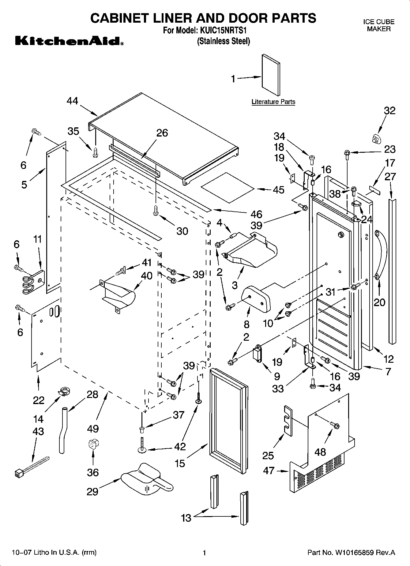 01 - CABINET LINER AND DOOR PARTS