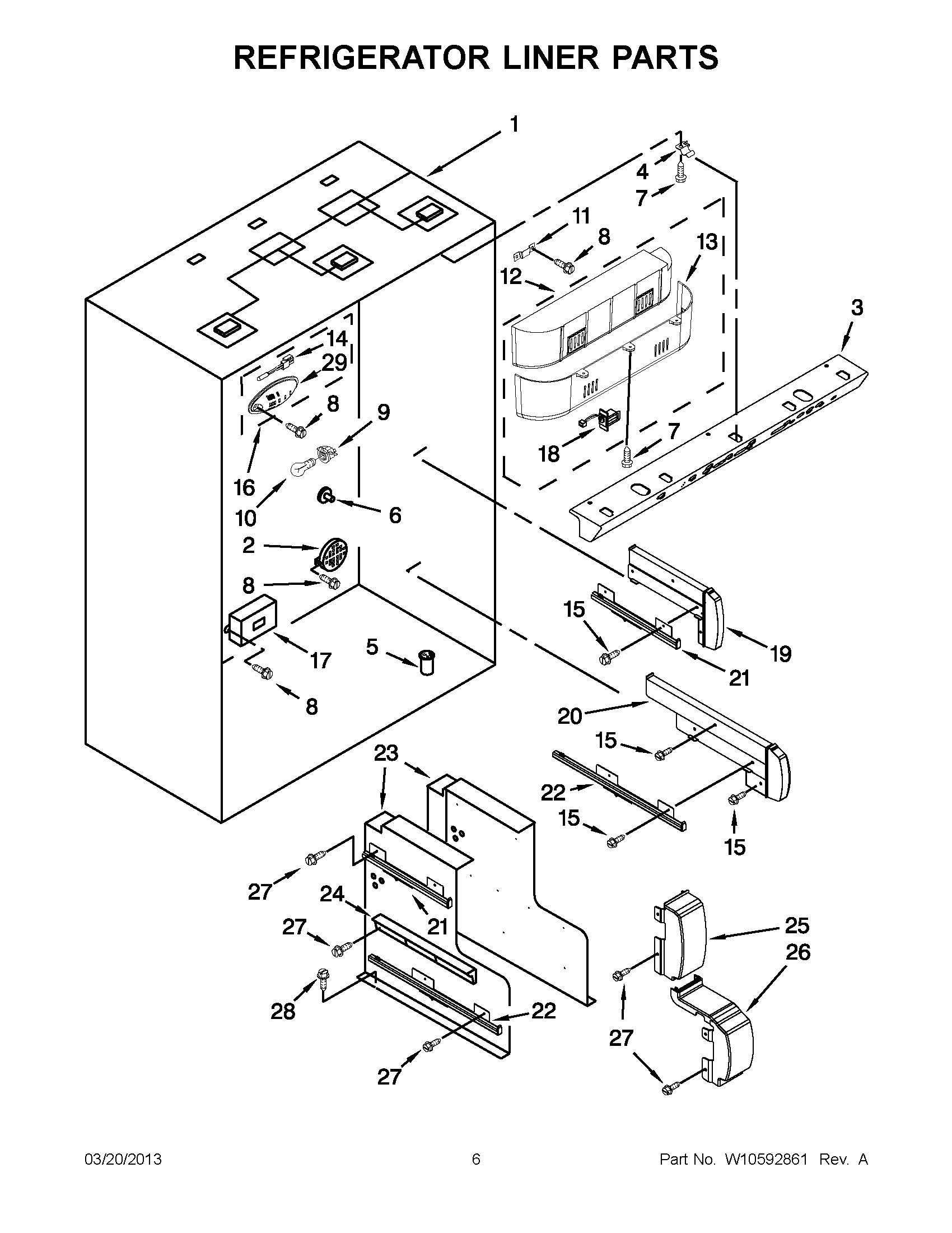 03 - REFRIGERATOR LINER PARTS