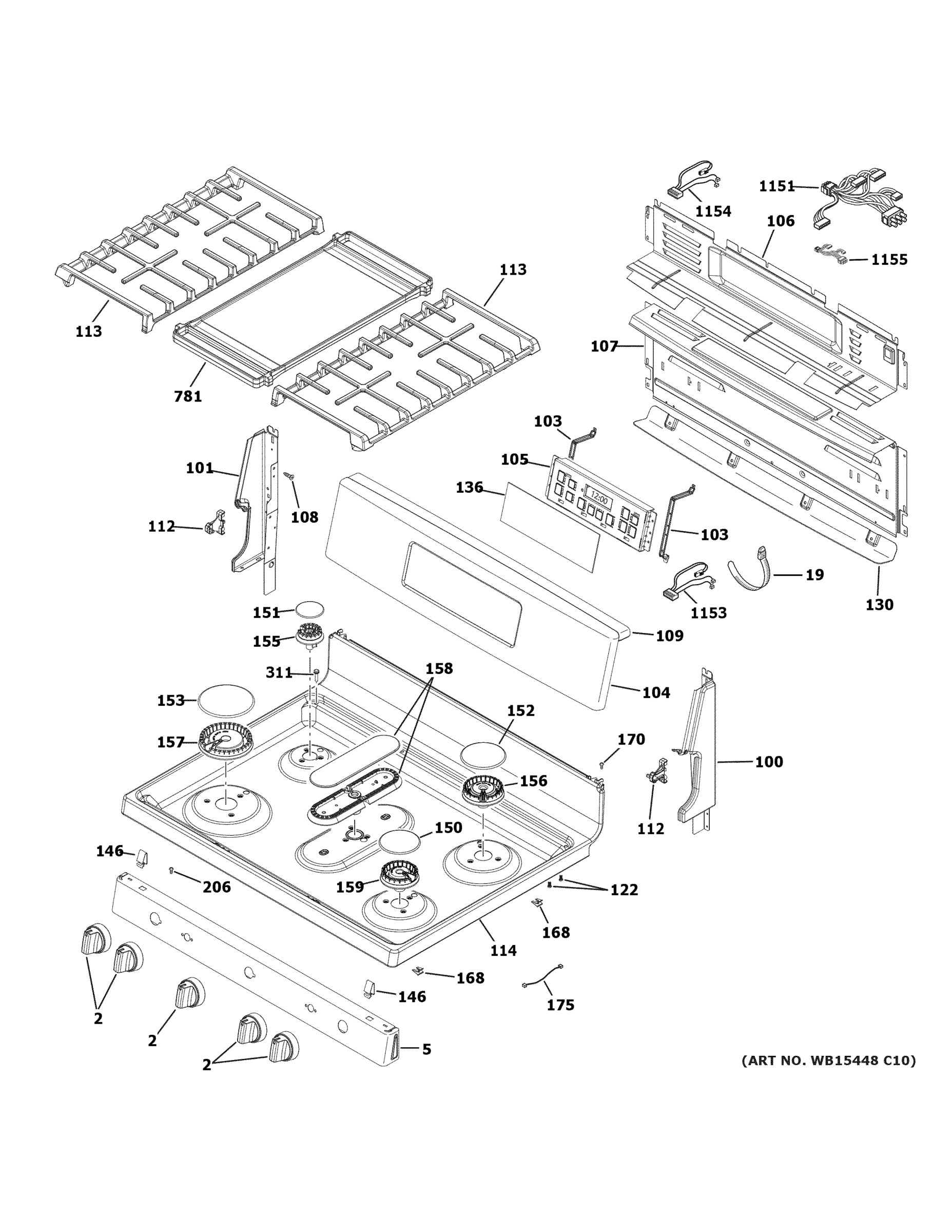 CONTROL PANEL & COOKTOP