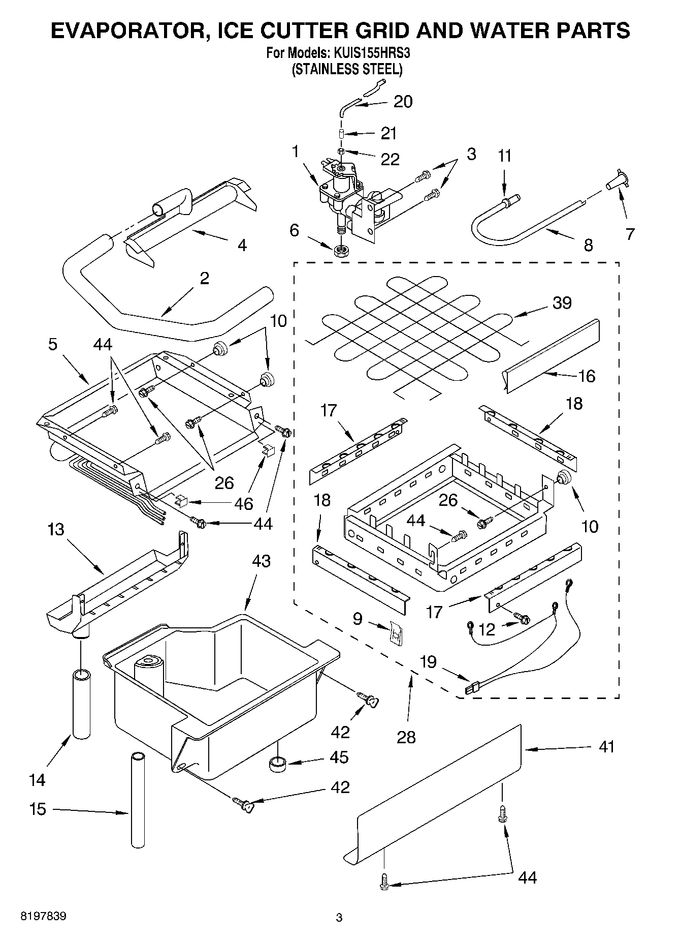 02 - EVAPORATOR, ICE CUTTER GRID AND WATER