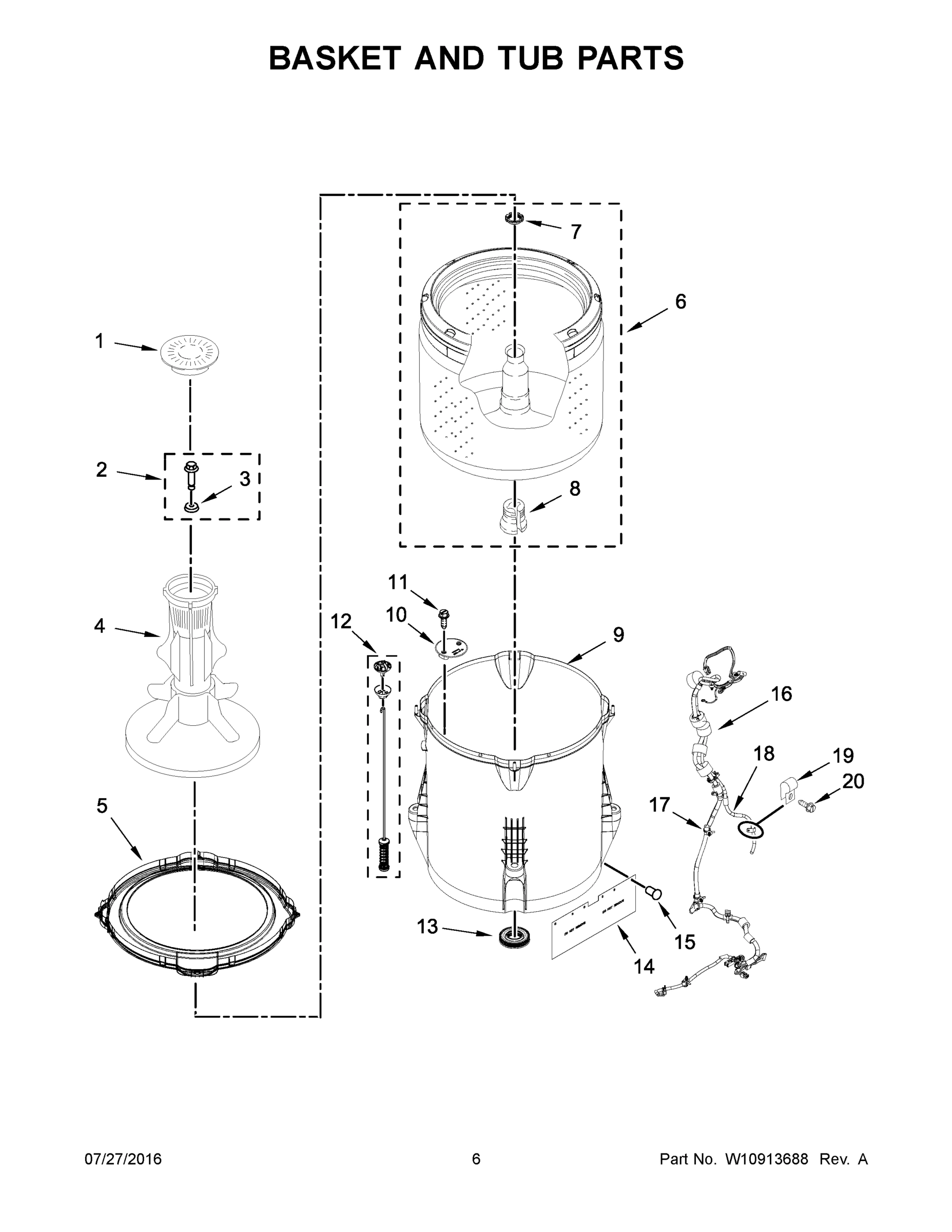 04 - BASKET AND TUB PARTS