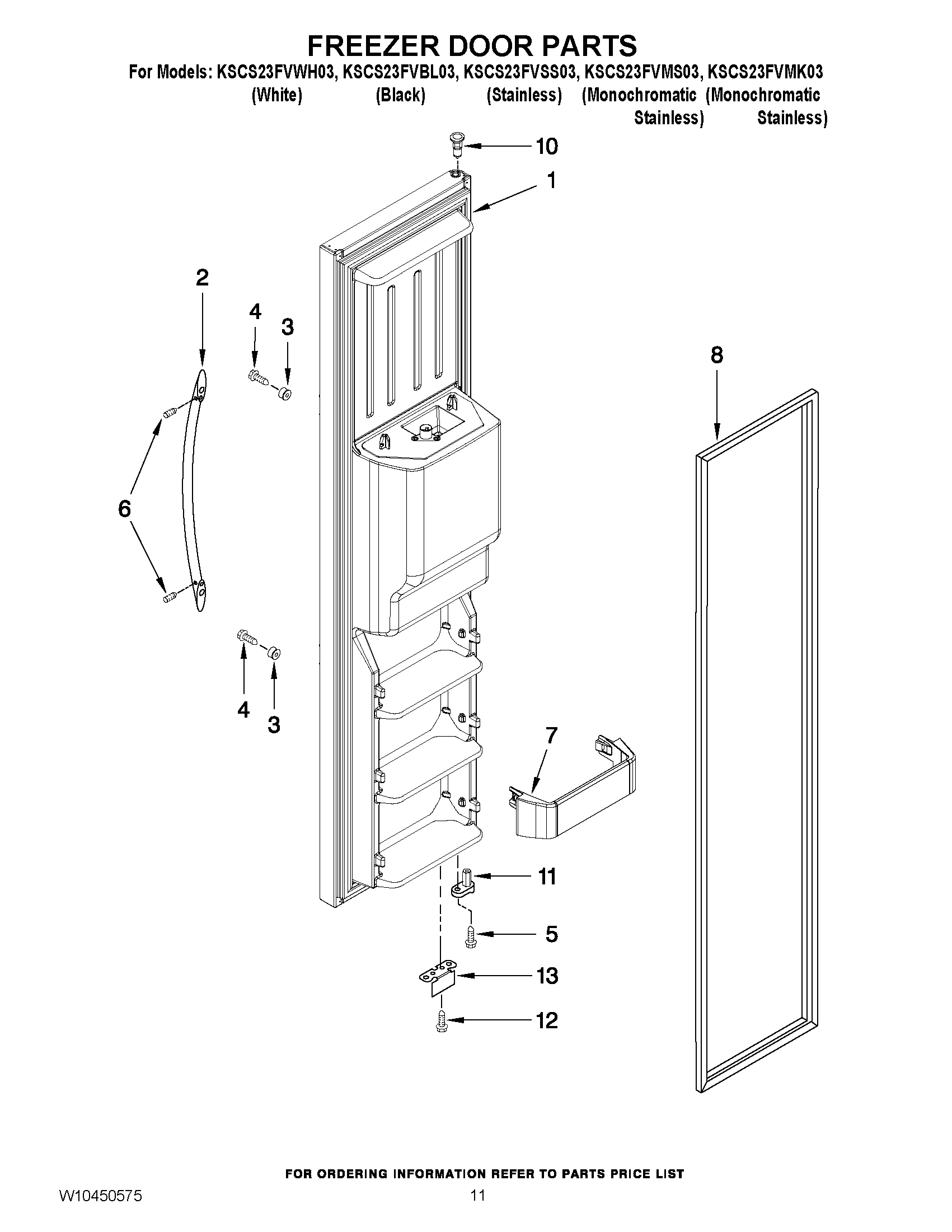 07 - FREEZER DOOR PARTS