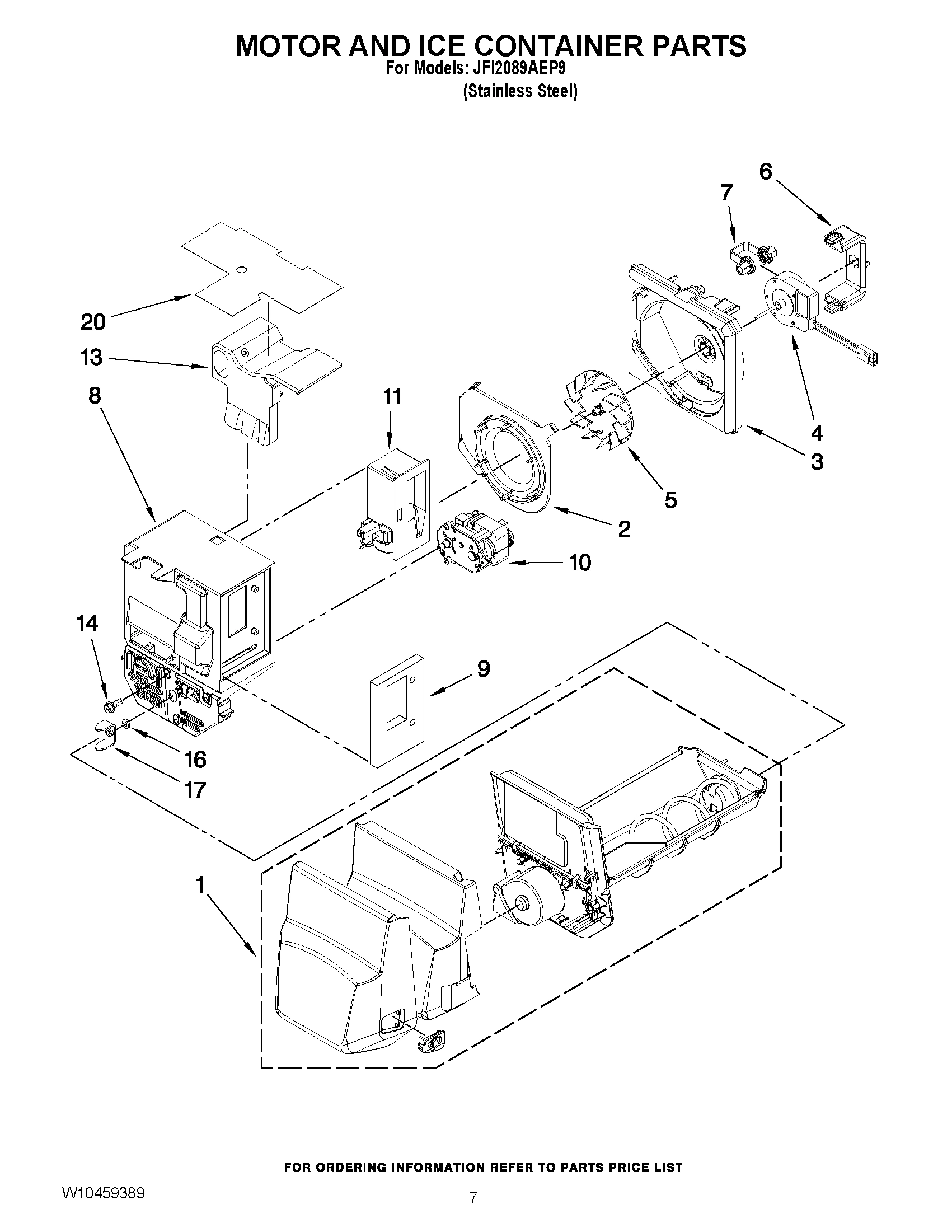 04 - MOTOR AND ICE CONTAINER PARTS