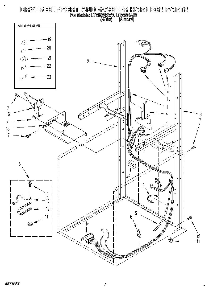 05 - DRYER SUPPORT AND WASHER HARNESS