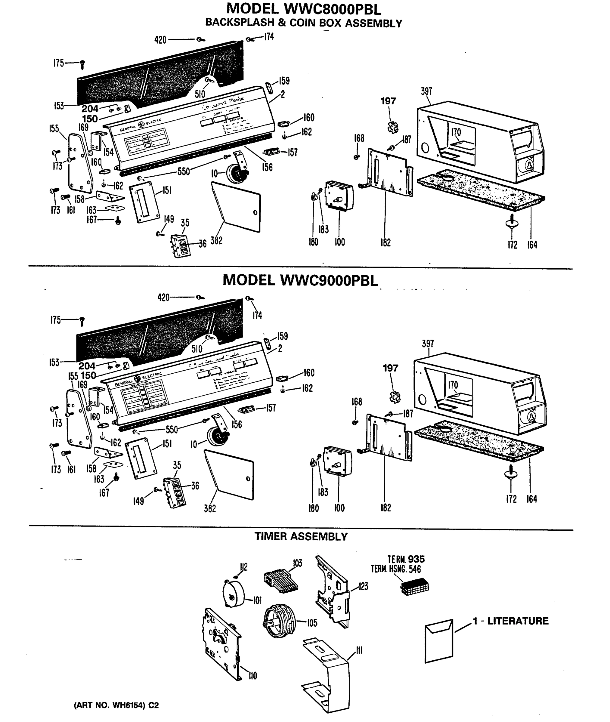 BACKSPLASH & COIN BOX ASSEMBLY