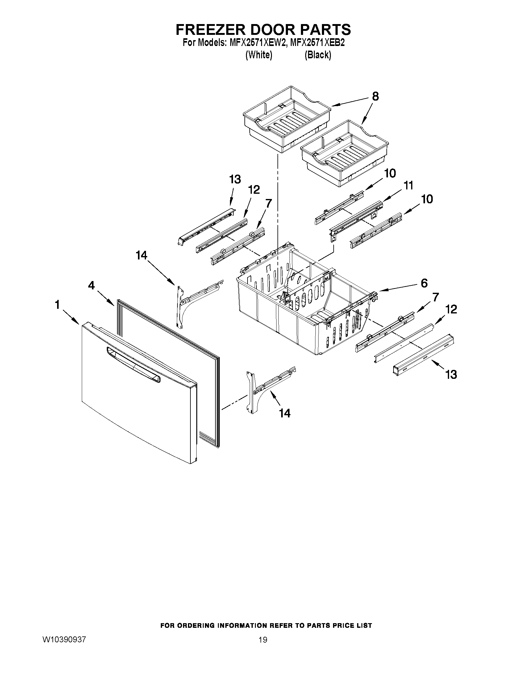 10 - FREEZER DOOR PARTS