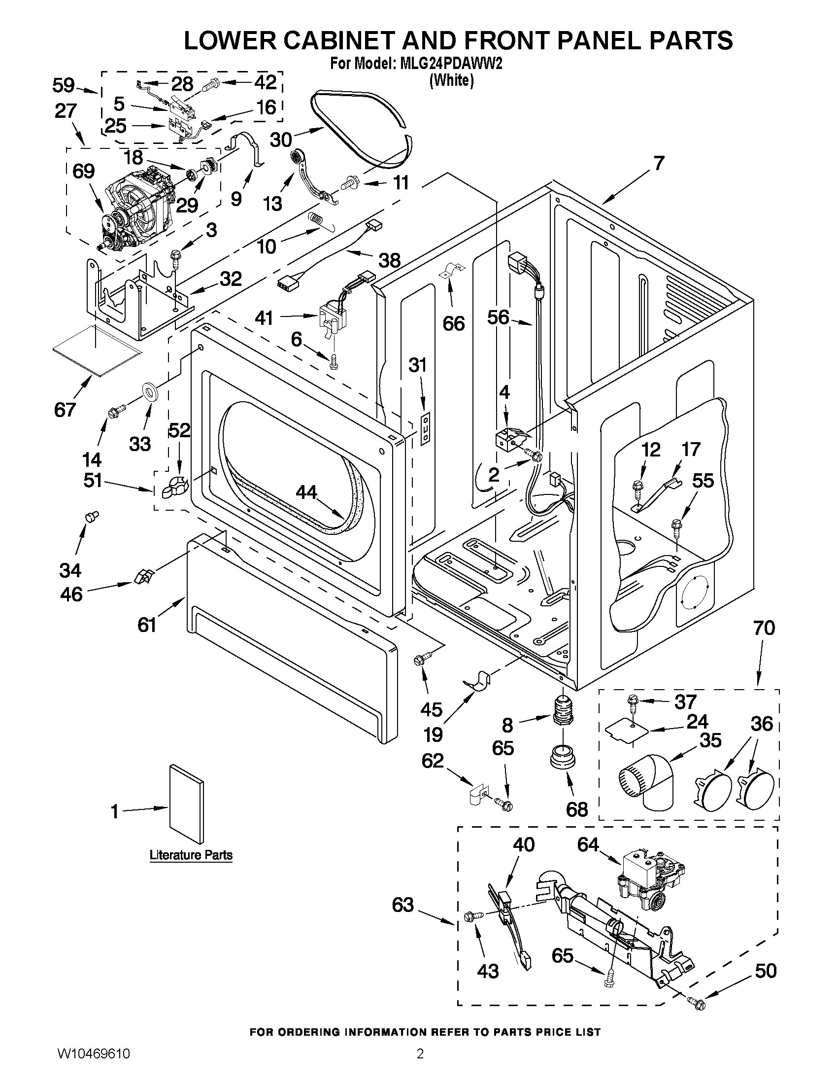 01 - LOWER CABINET AND FRONT PANEL PARTS