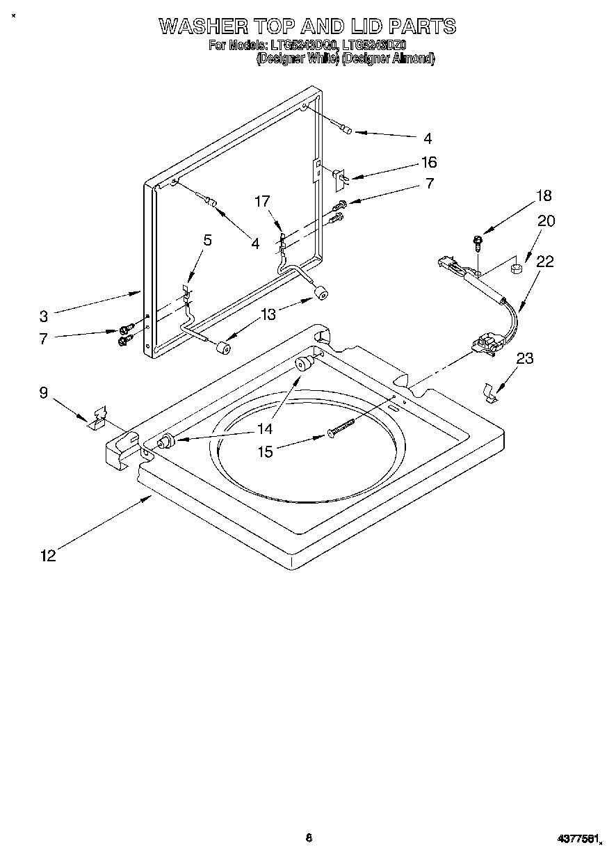 06 - WASHER TOP AND LID