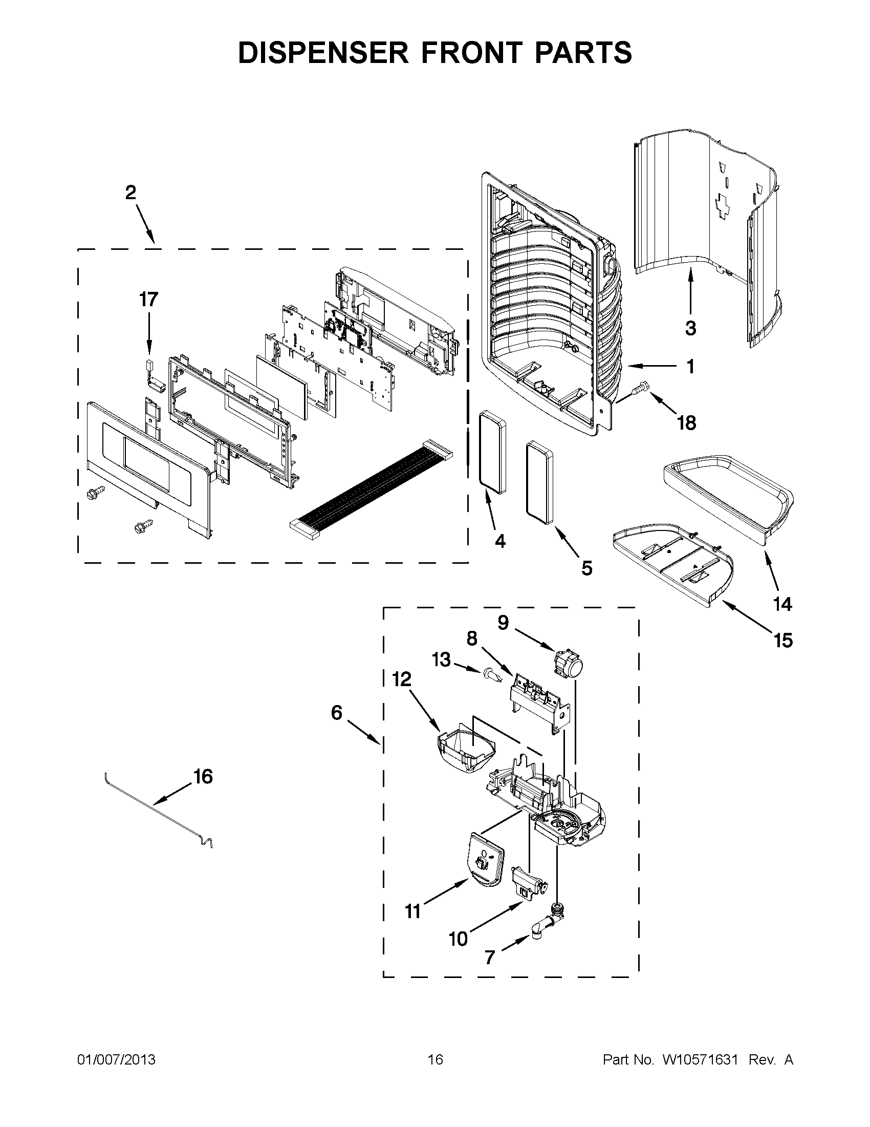 08 - DISPENSER FRONT PARTS