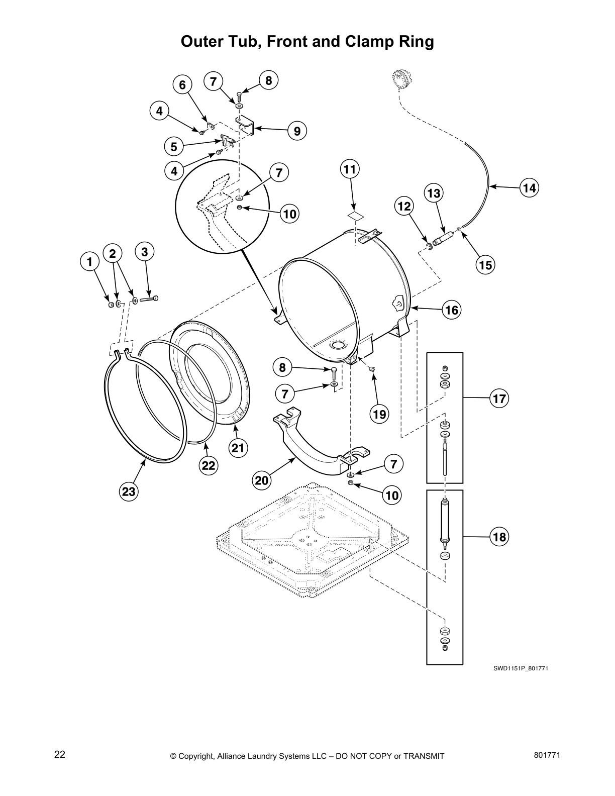 Outer Tub, Front and Clamp Ring
