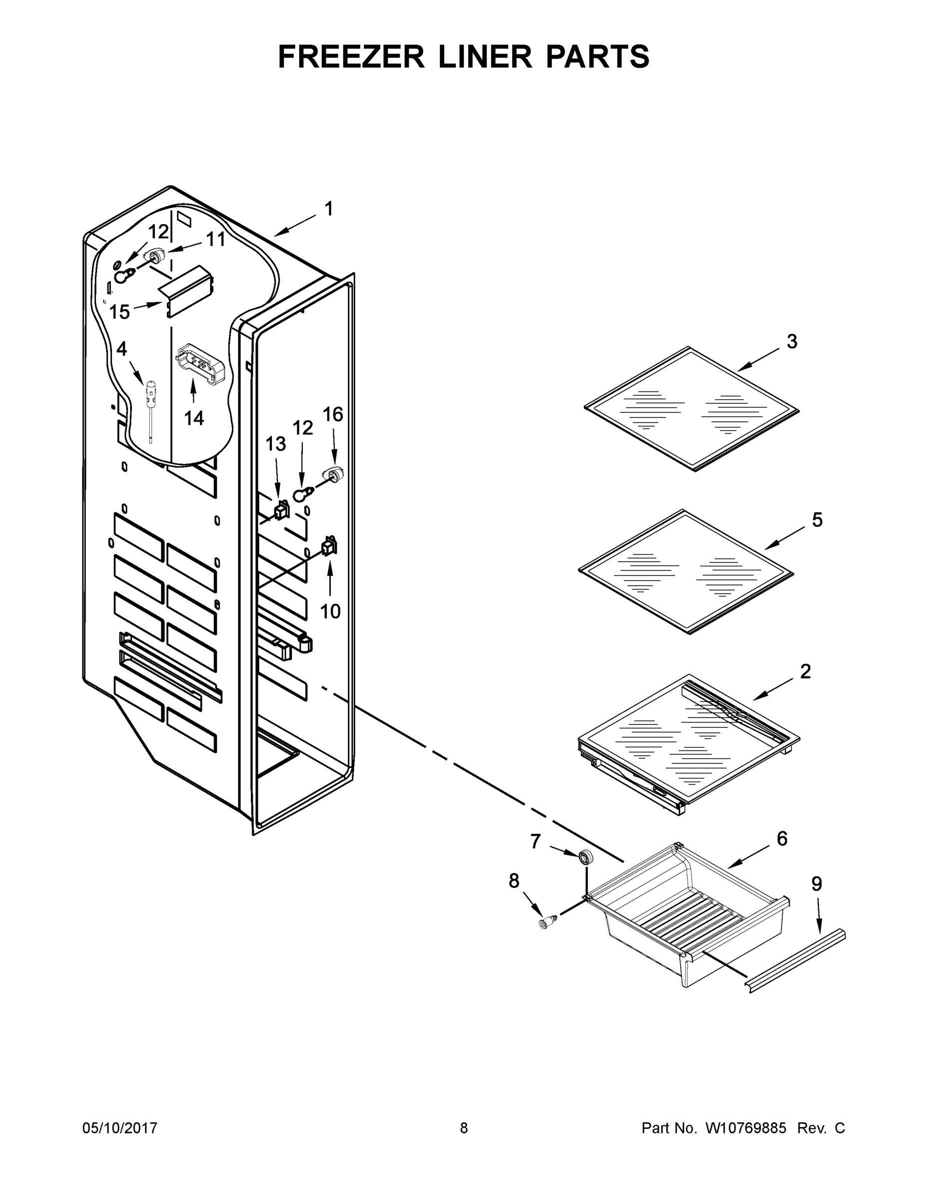 05 - FREEZER LINER PARTS