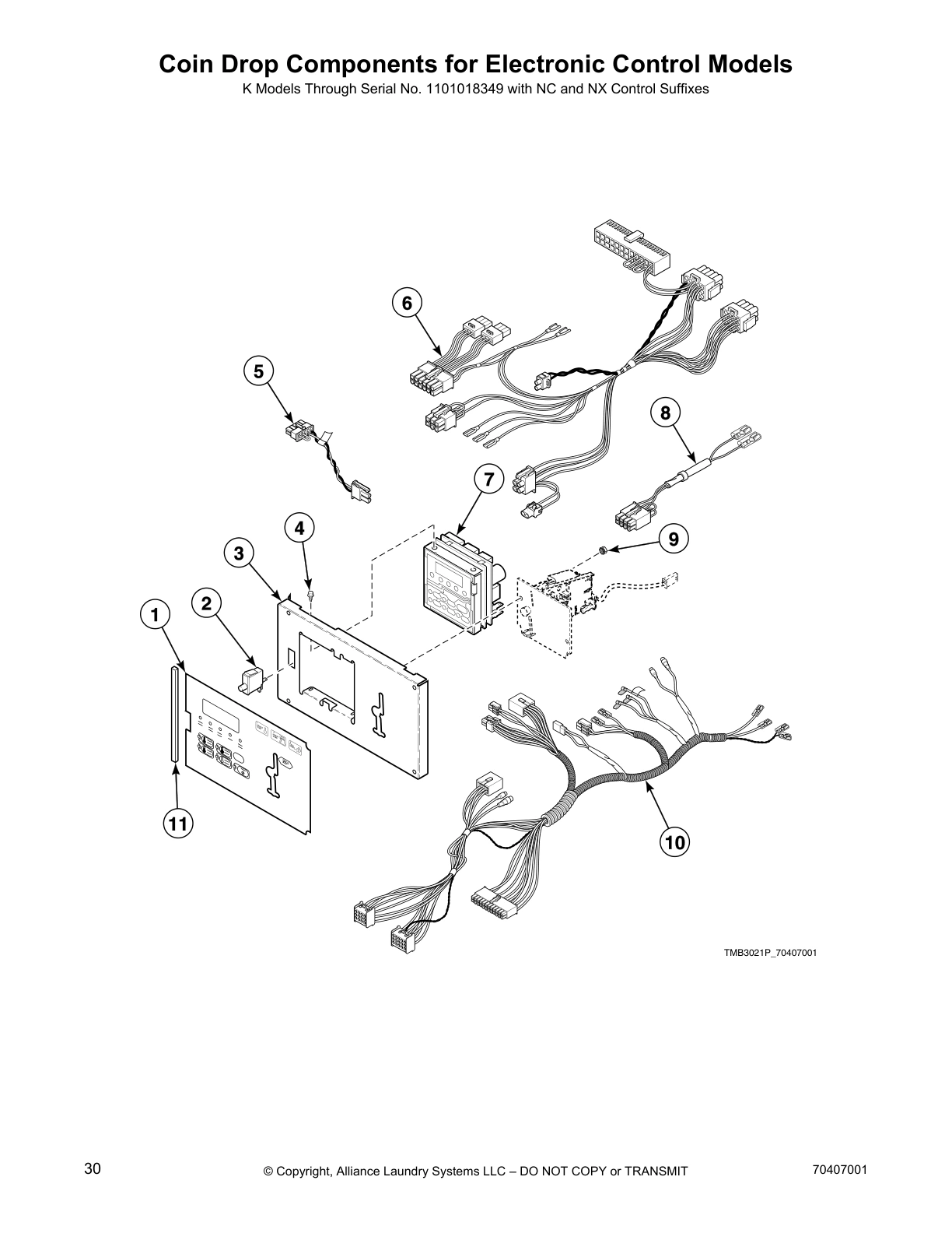 Coin Drop Components for Electronic Control Models