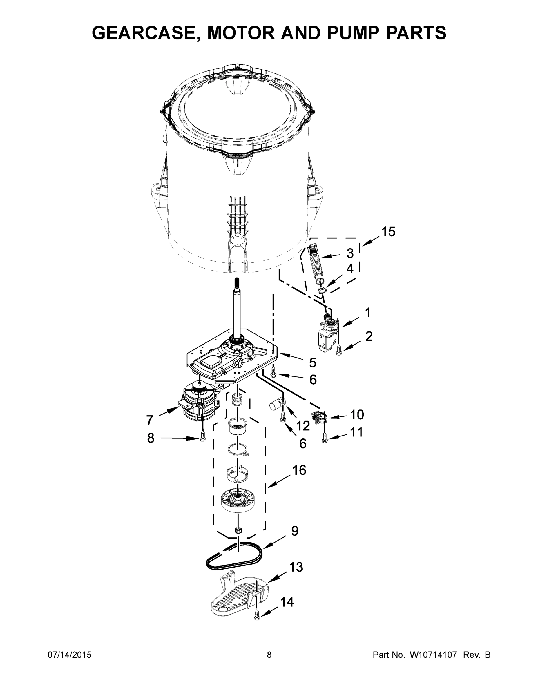 05 - GEARCASE, MOTOR AND PUMP PARTS