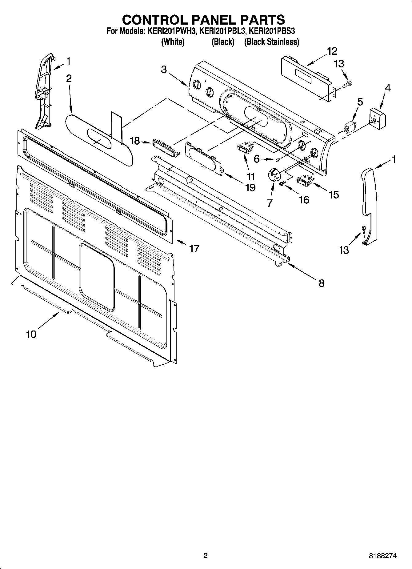 02 - CONTROL PANEL PARTS