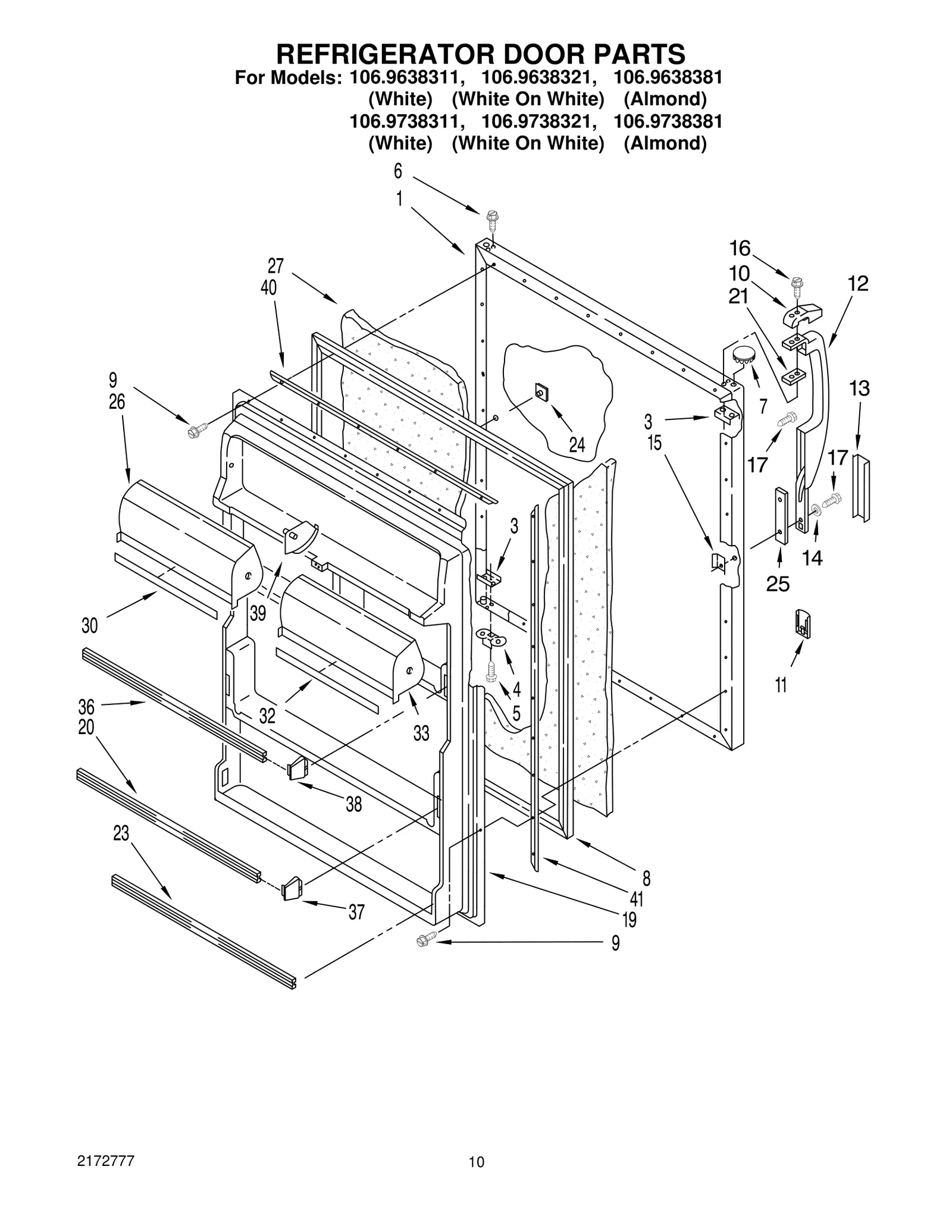 REFRIGERATOR DOOR PARTS
