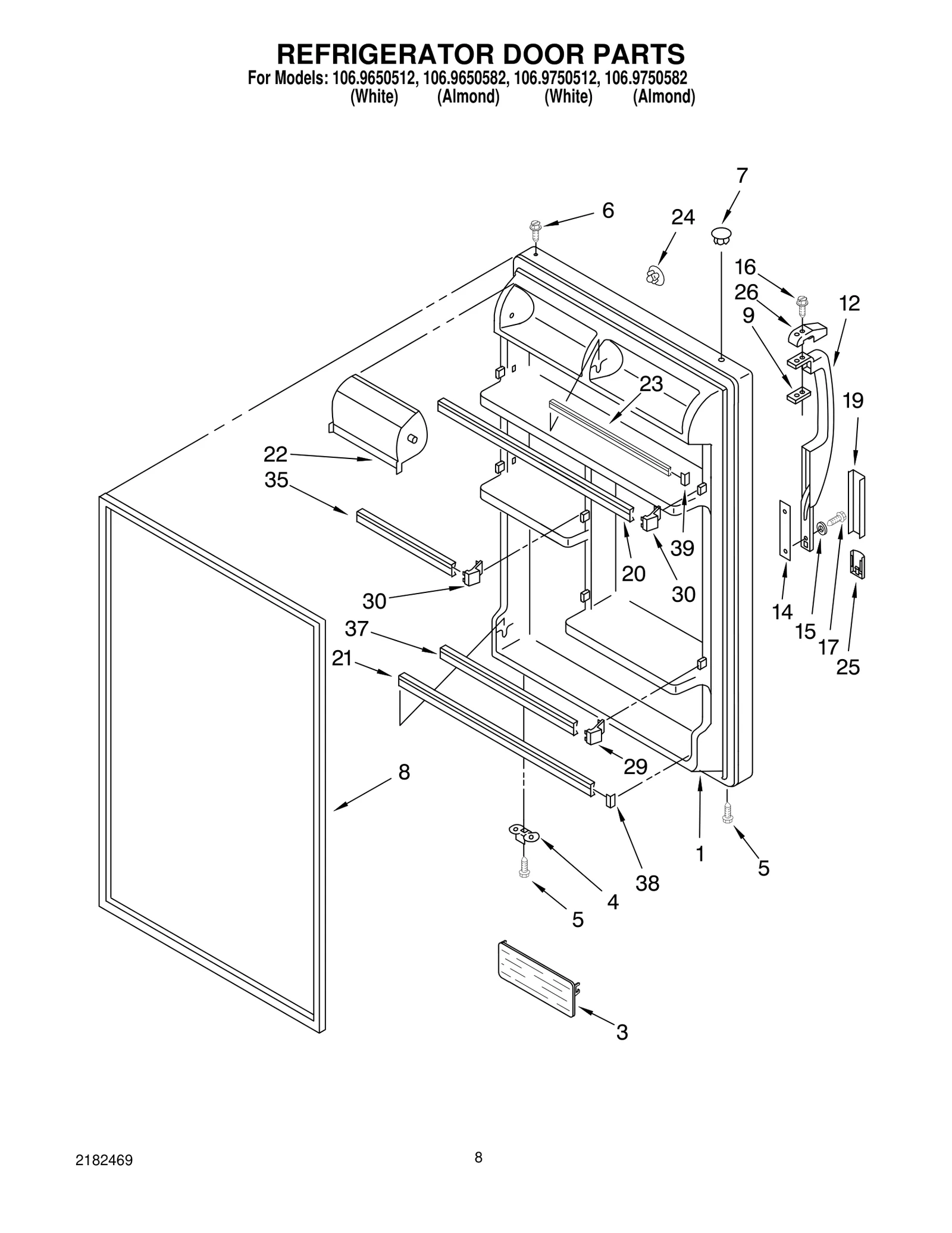 REFRIGERATOR DOOR PARTS