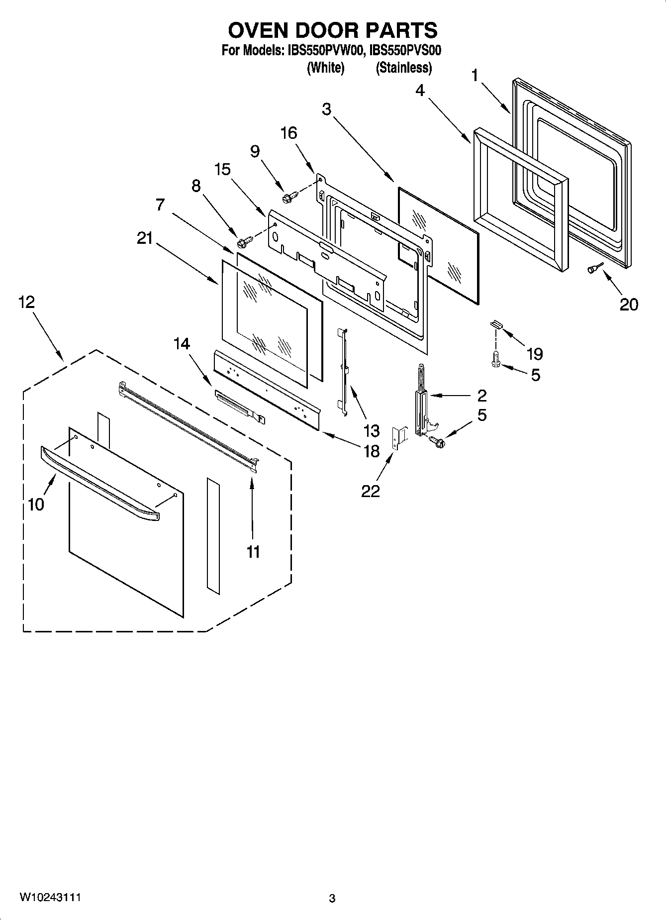 02 - OVEN DOOR PARTS