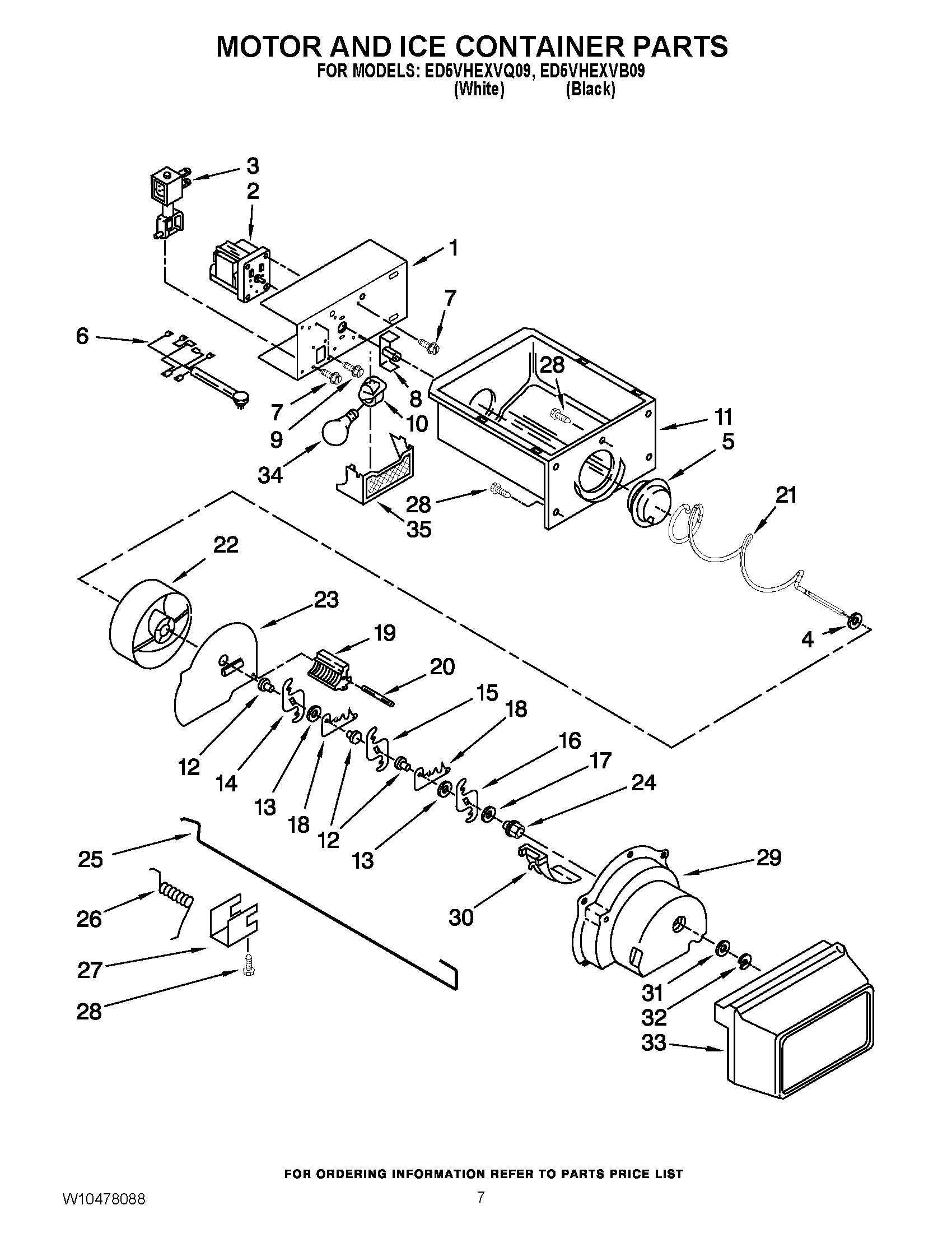 05 - MOTOR AND ICE CONTAINER PARTS