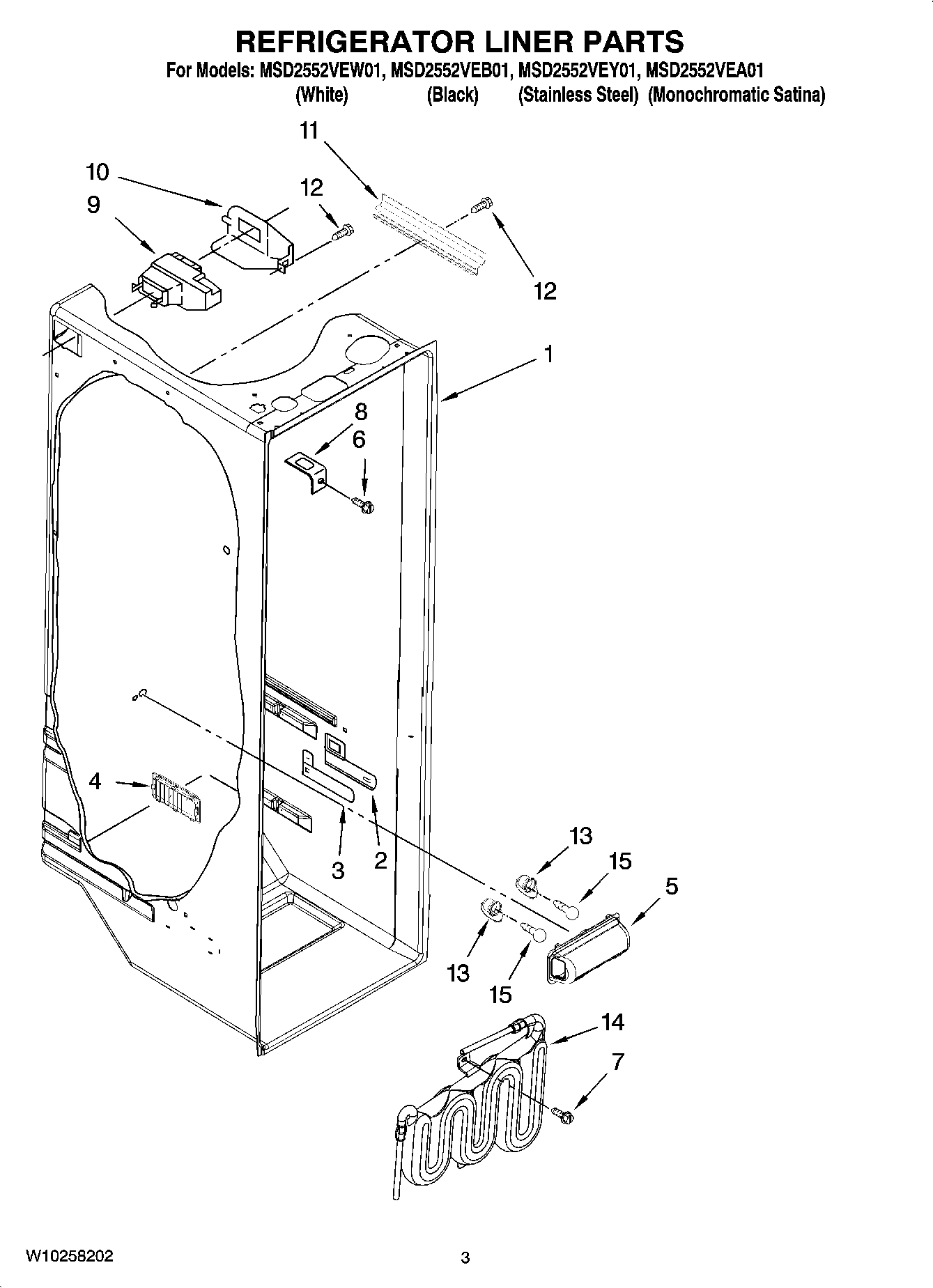 02 - REFRIGERATOR LINER PARTS