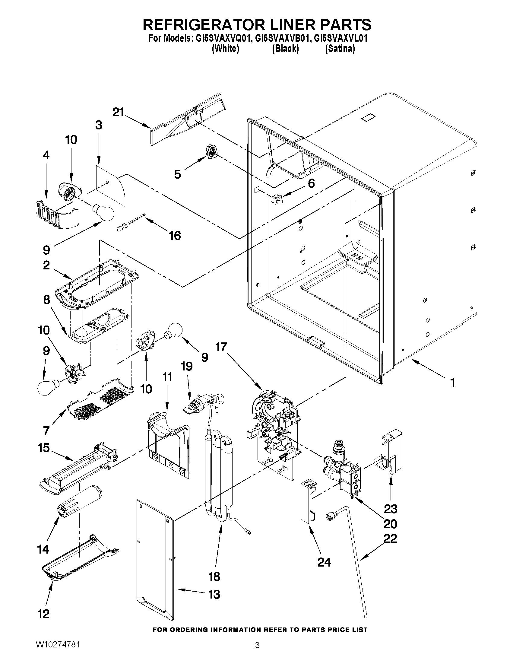 02 - REFRIGERATOR LINER PARTS