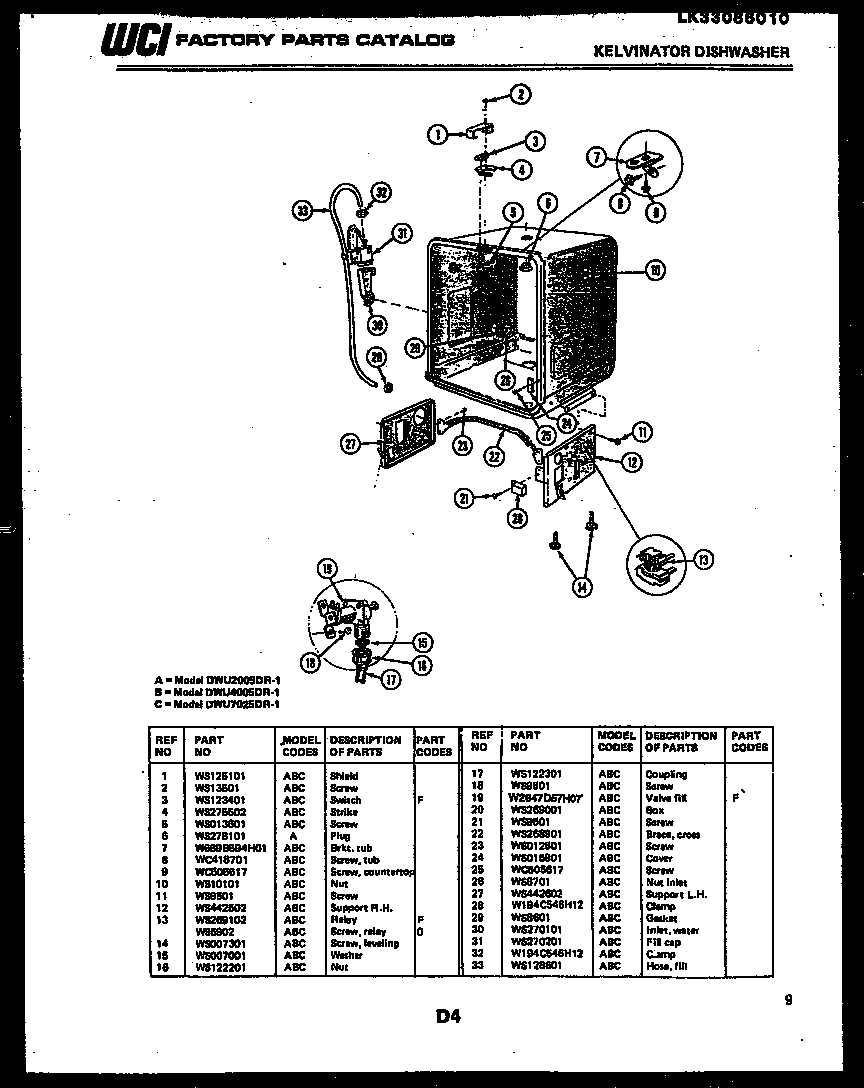08 - TUB AND FRAME PARTS