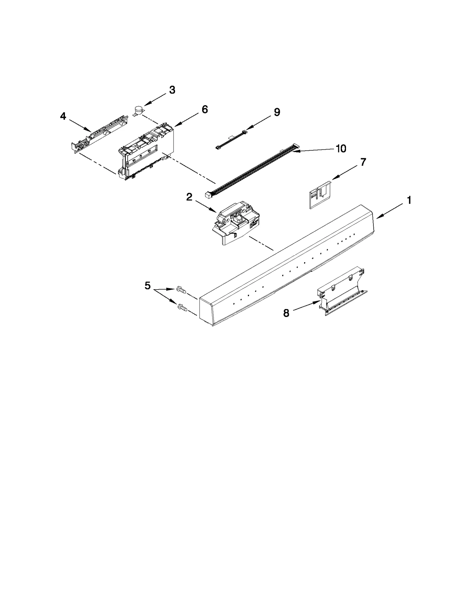 CONTROL PANEL AND LATCH PARTS